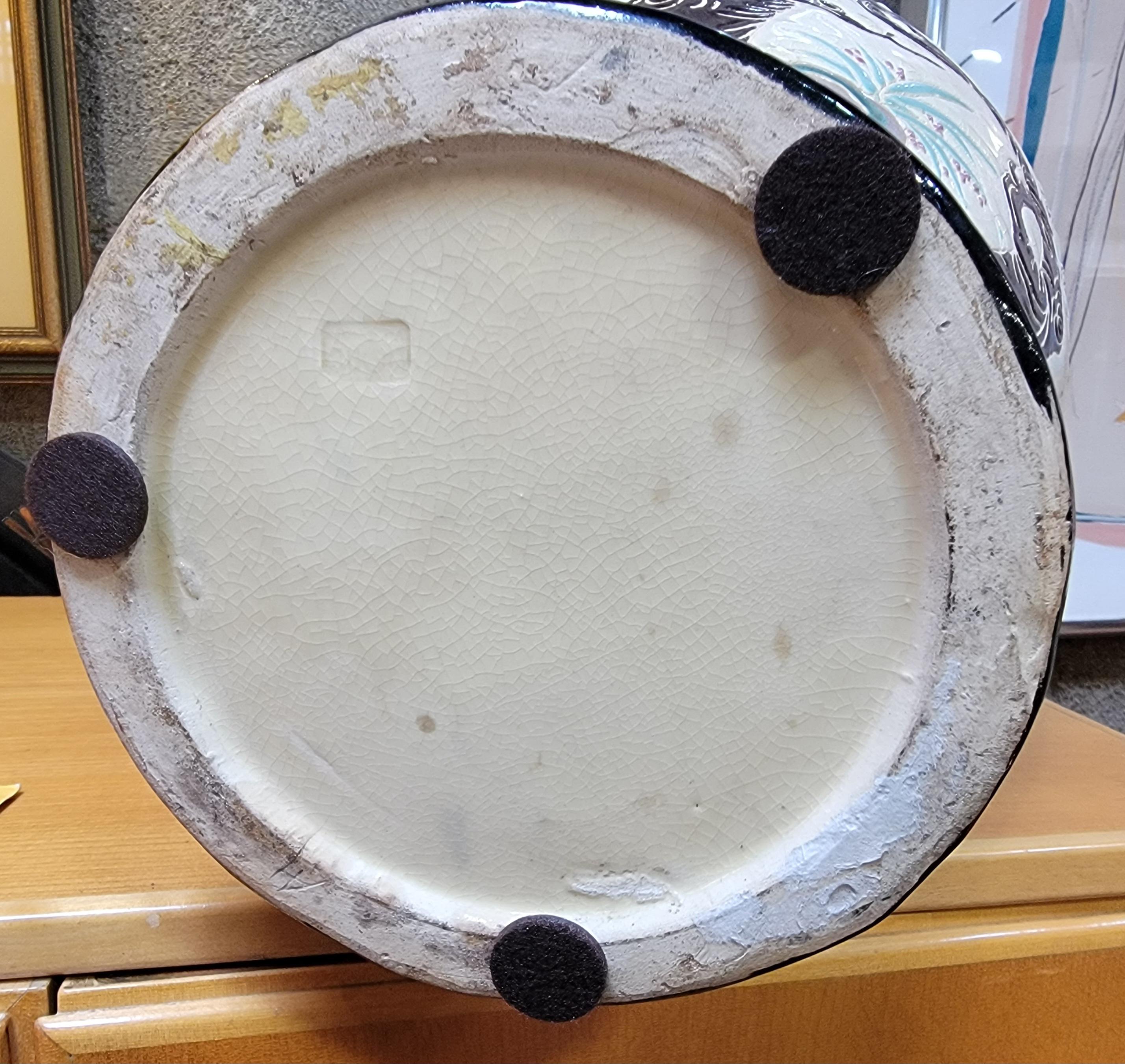Coppia di giardinieri asiatici da terra in ceramica Uccelli 3