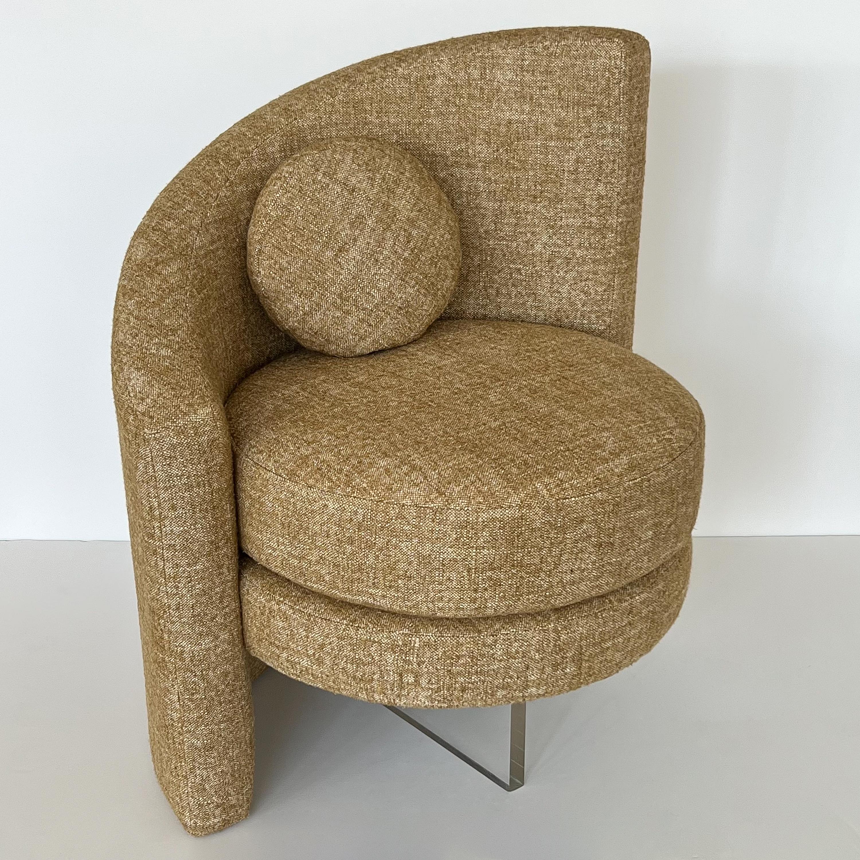 Pair Asymmetrical Postmodern Lounge Chairs 4
