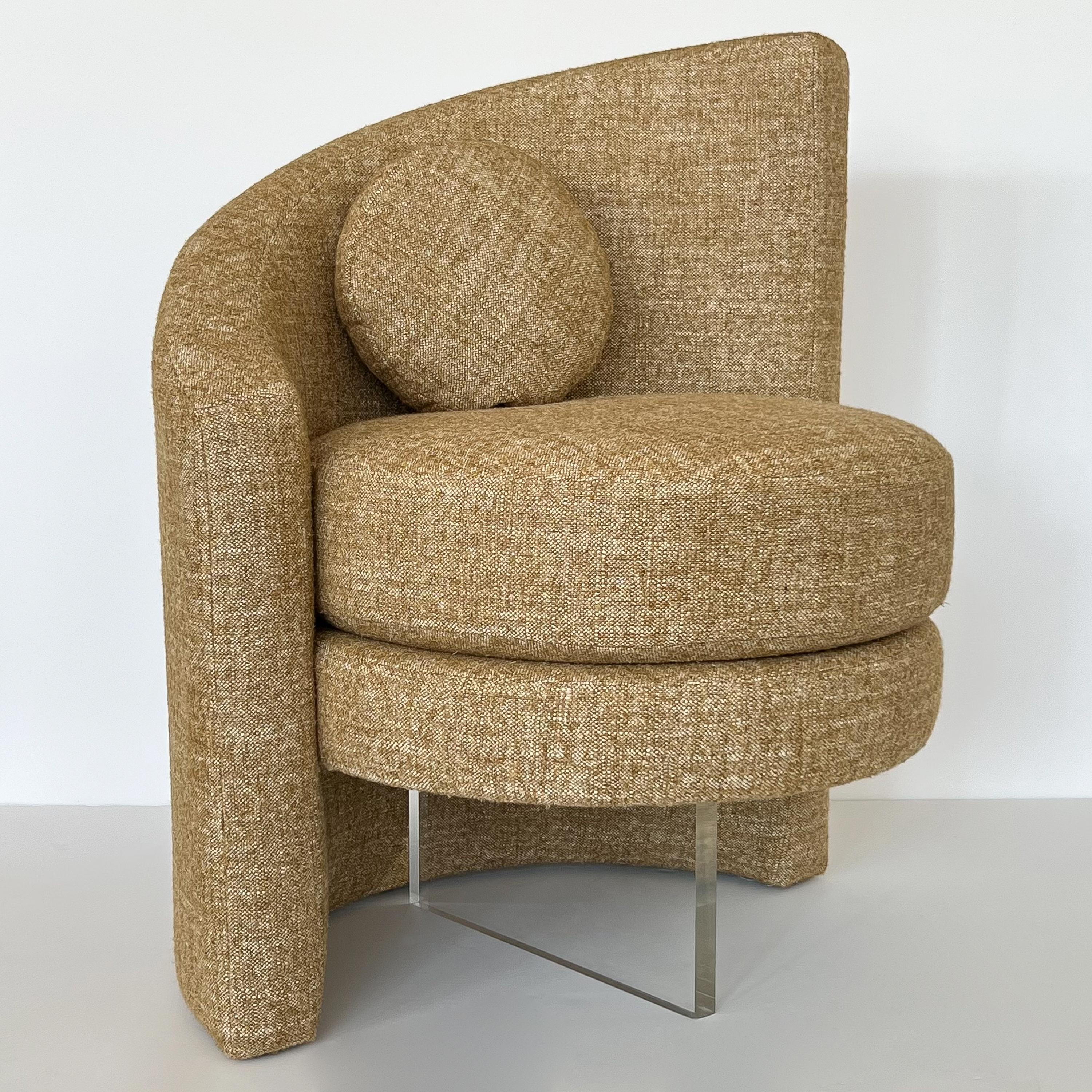 Pair Asymmetrical Postmodern Lounge Chairs 5