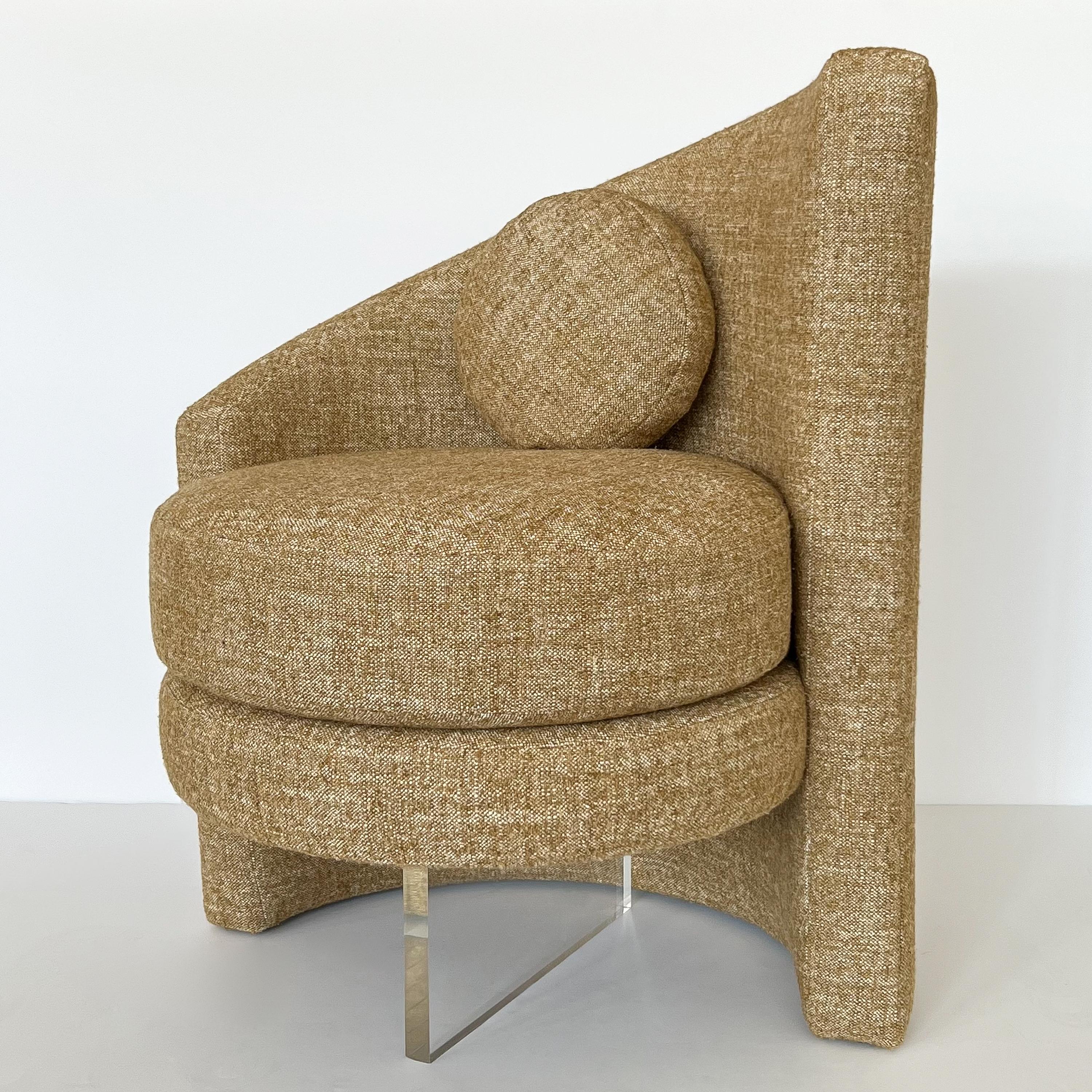 Pair Asymmetrical Postmodern Lounge Chairs 11