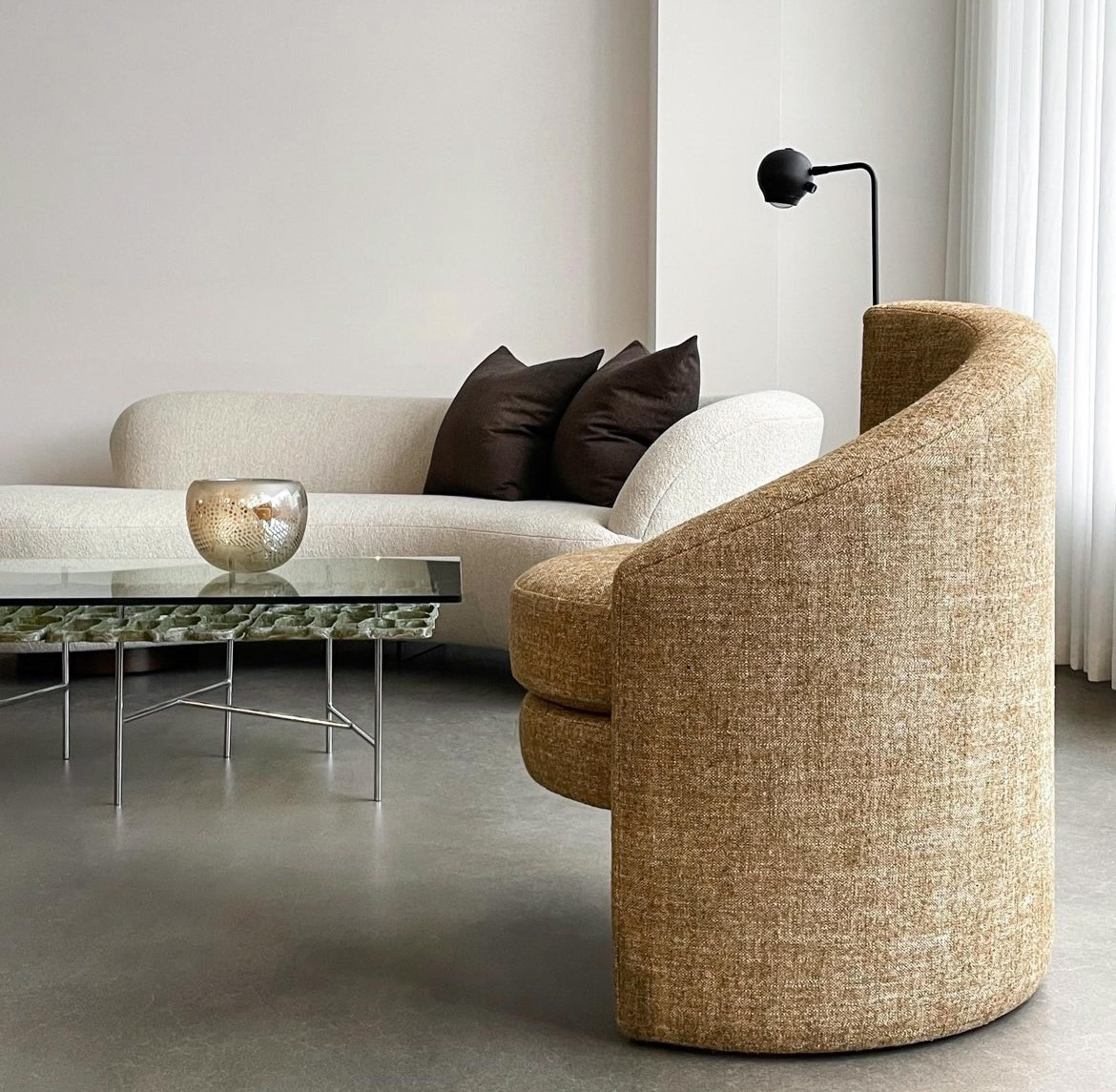 Pair Asymmetrical Postmodern Lounge Chairs 12