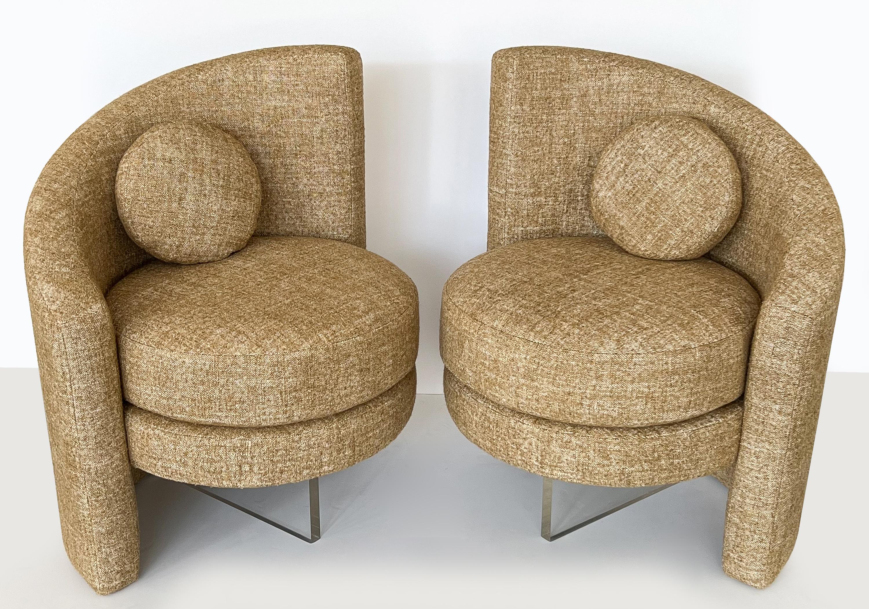 Post-Modern Pair Asymmetrical Postmodern Lounge Chairs