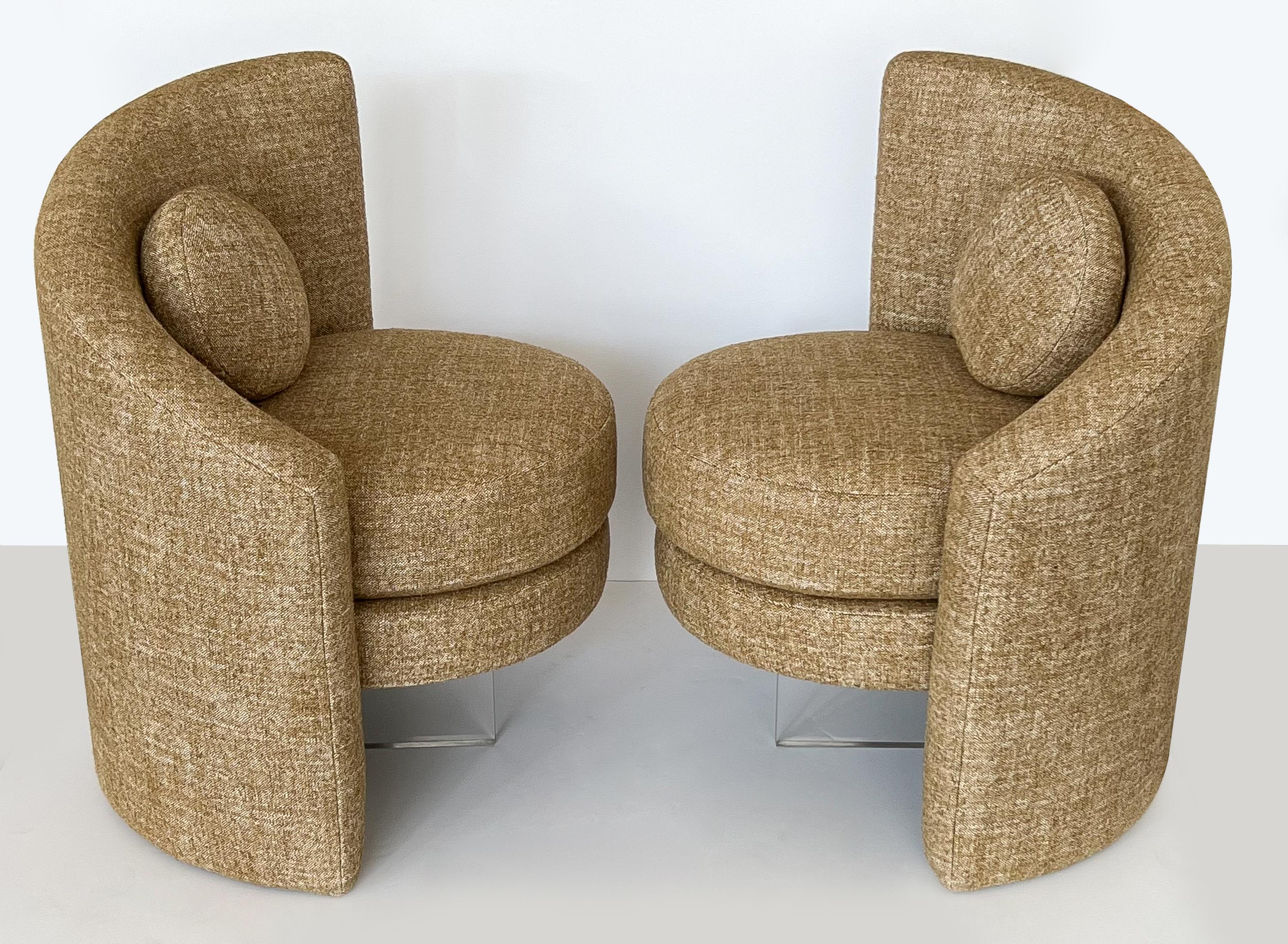 American Pair Asymmetrical Postmodern Lounge Chairs