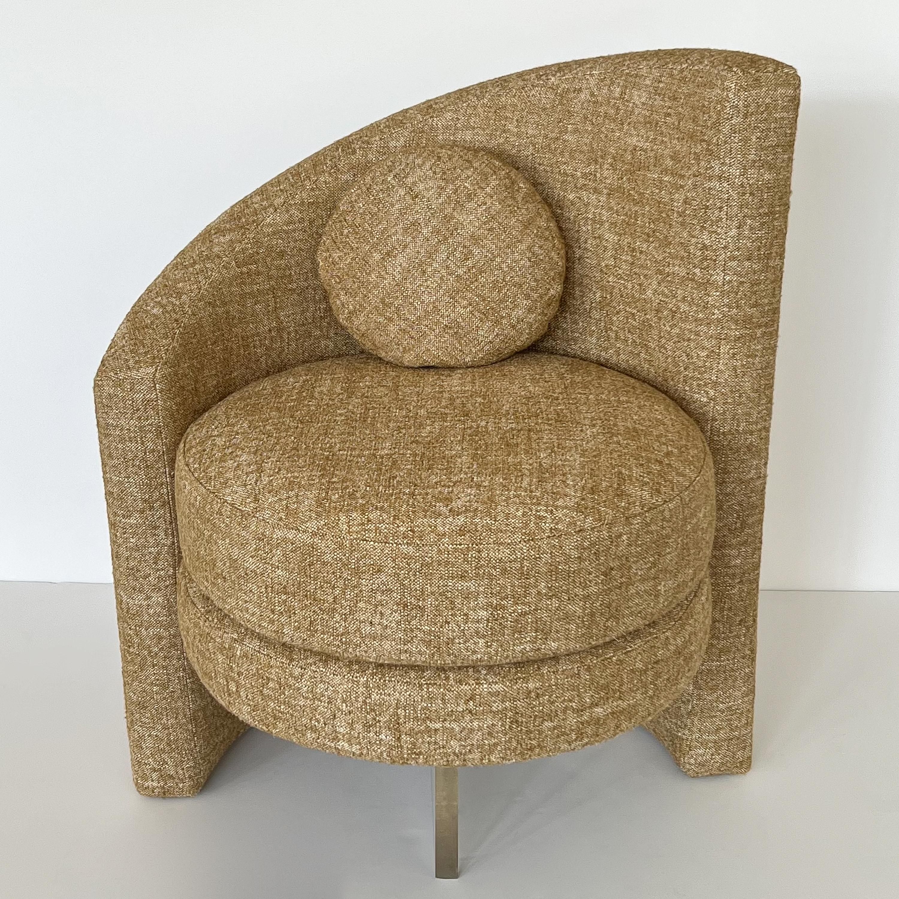 Pair Asymmetrical Postmodern Lounge Chairs 1