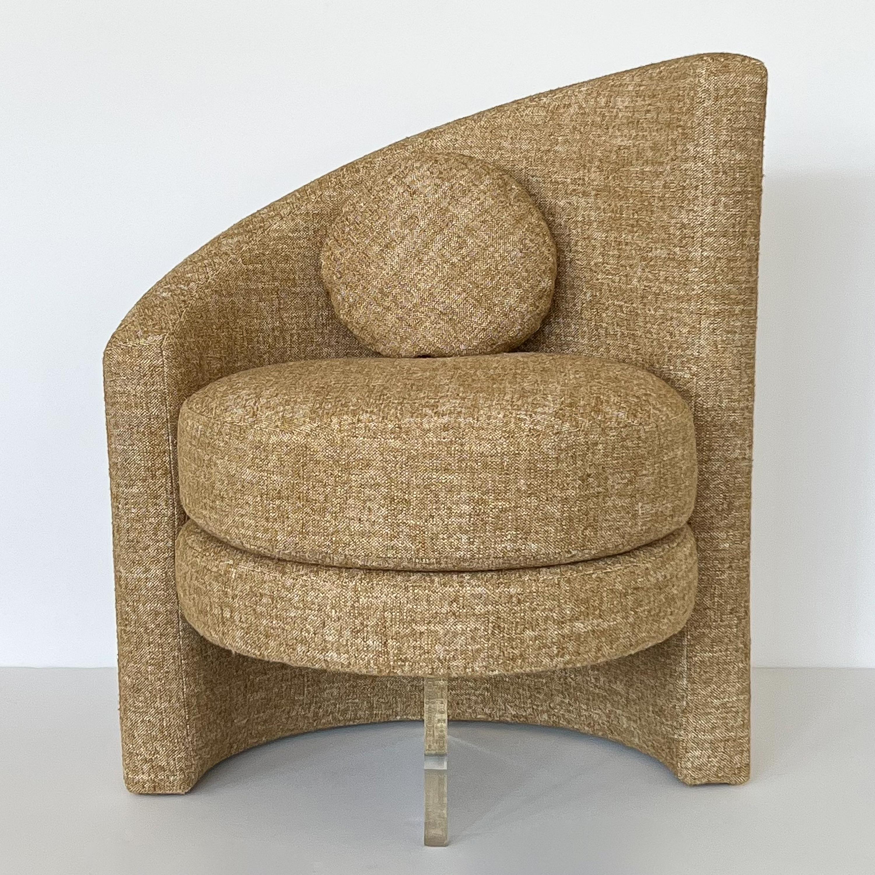 Pair Asymmetrical Postmodern Lounge Chairs 2