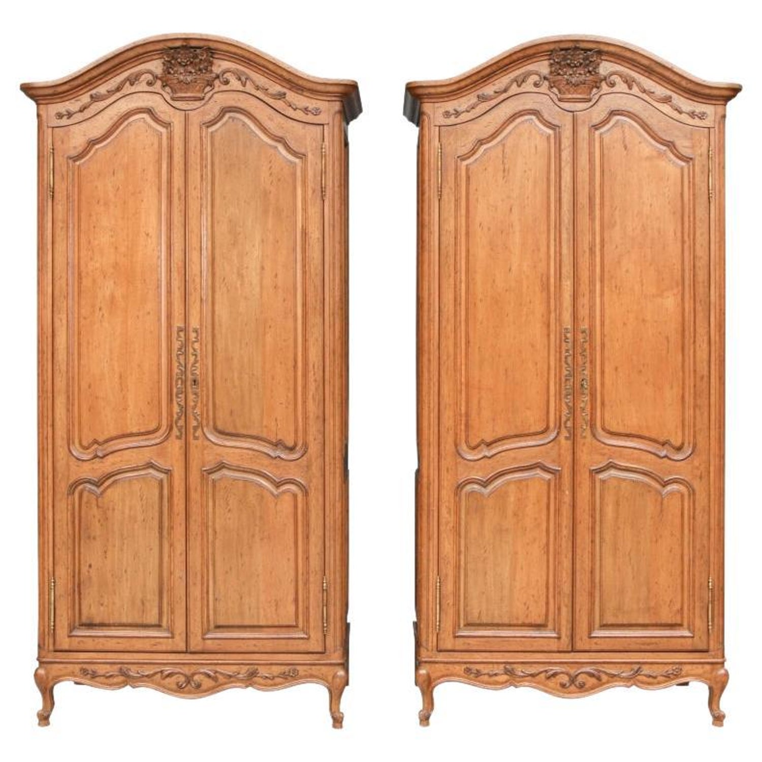 Auffray and Co Walnut French Louis XVI Open Door Armoire Circa 1960 For  Sale at 1stDibs | auffray & co furniture, un armoire
