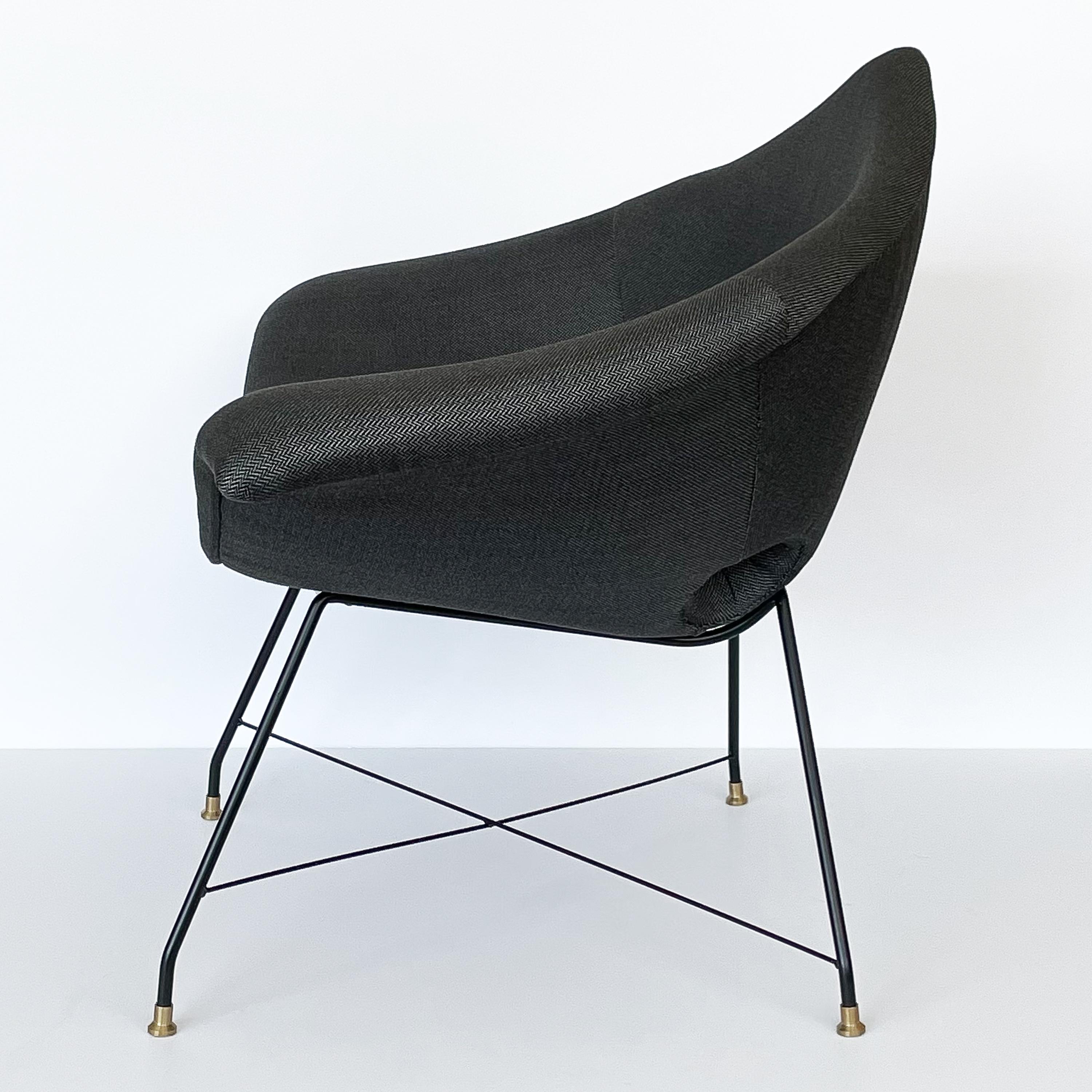 Pair of Augusto Bozzi Cosmos Lounge Chairs for Saporiti 2