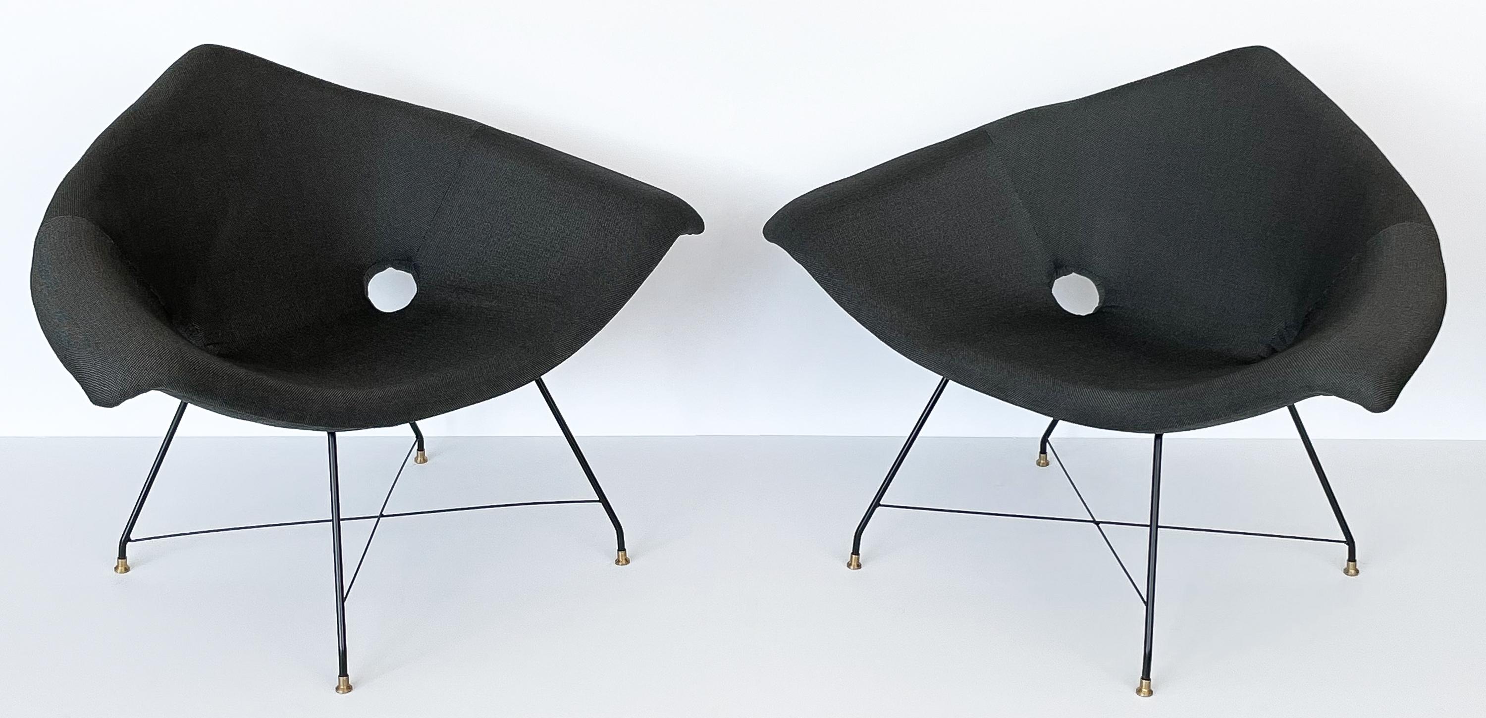 Mid-Century Modern Pair of Augusto Bozzi Cosmos Lounge Chairs for Saporiti