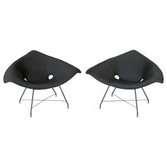 Pair of Augusto Bozzi Cosmos Lounge Chairs for Saporiti