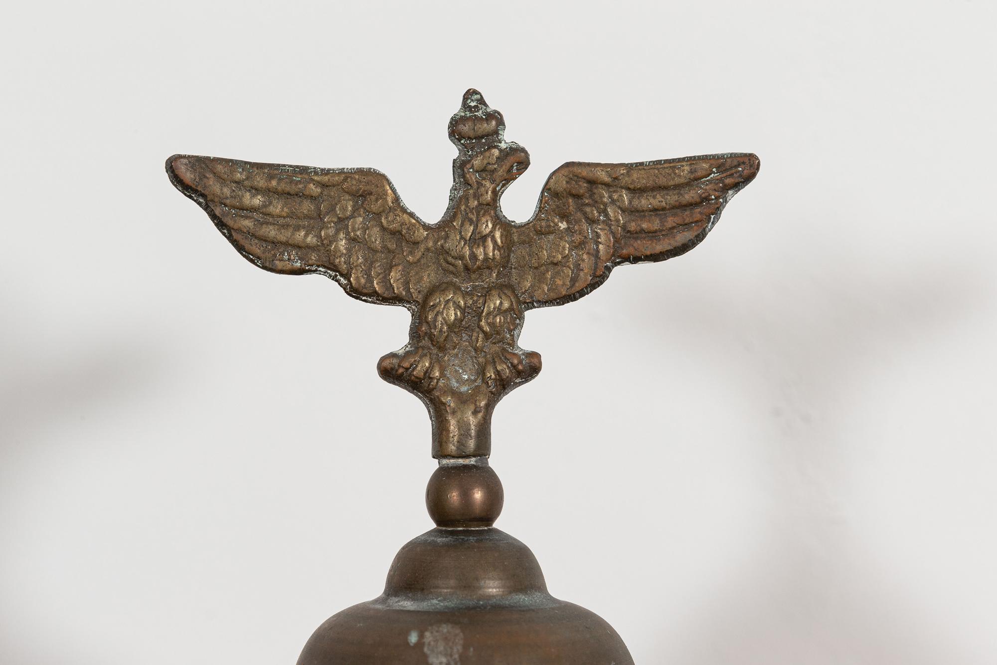 Pair Austrian Eagle Mounted Brass Wall Lanterns 3