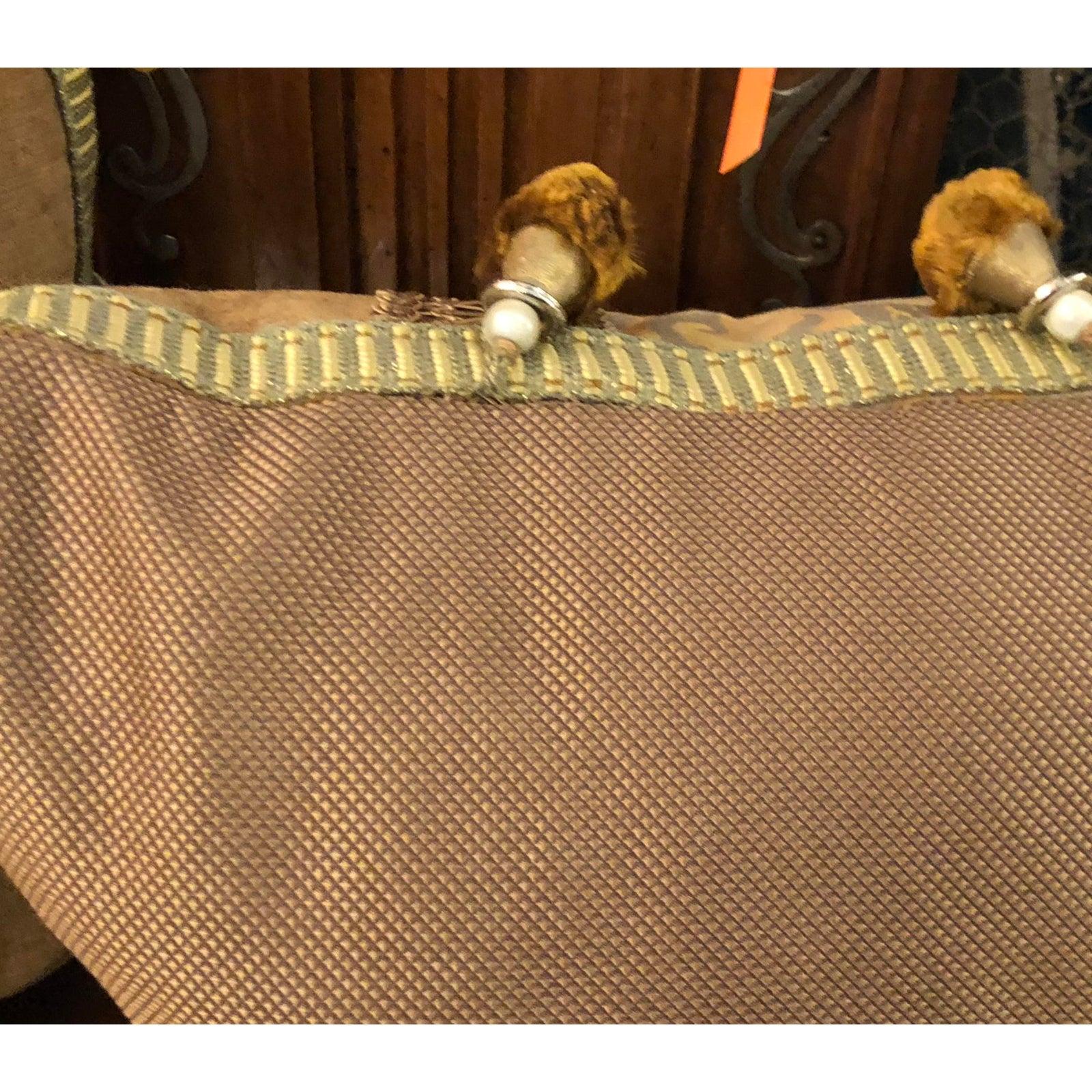 Pair of Authentic Fortuny Pillows with Decor De Paris Trim In Good Condition In LOS ANGELES, CA