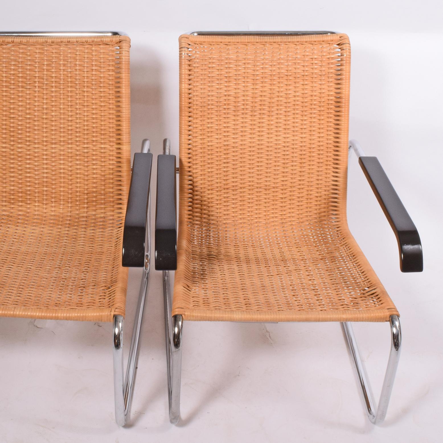 Pair of B35 Marcel Breuer Easy Chairs In Good Condition In Hudson, NY