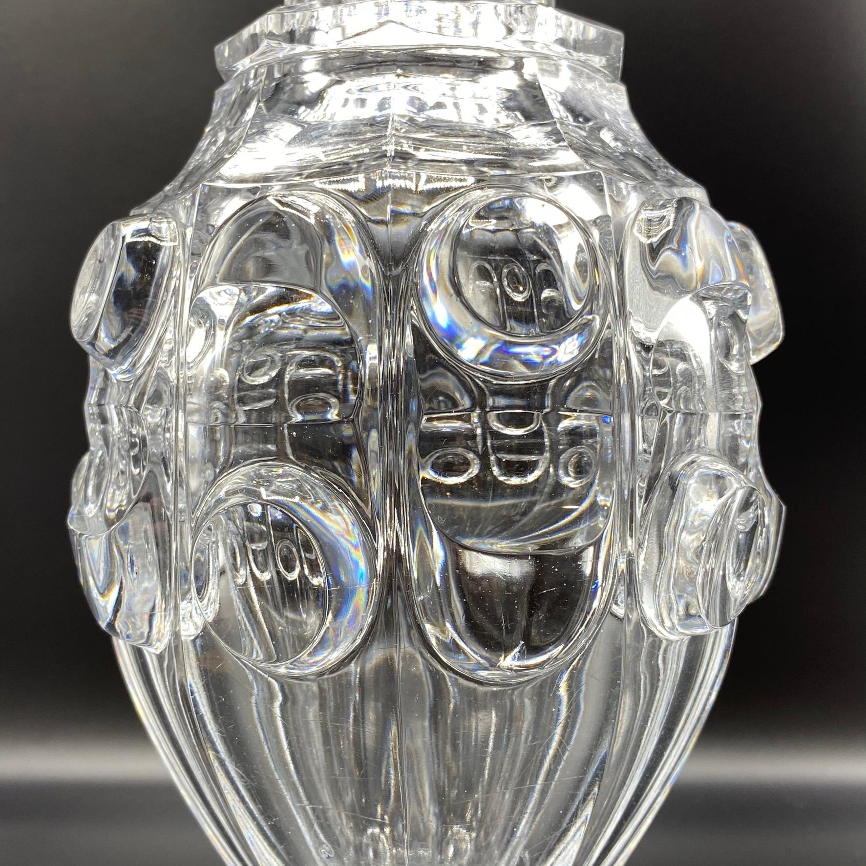 Pair of Baccarat Attributed Cut Crystal Vases 3