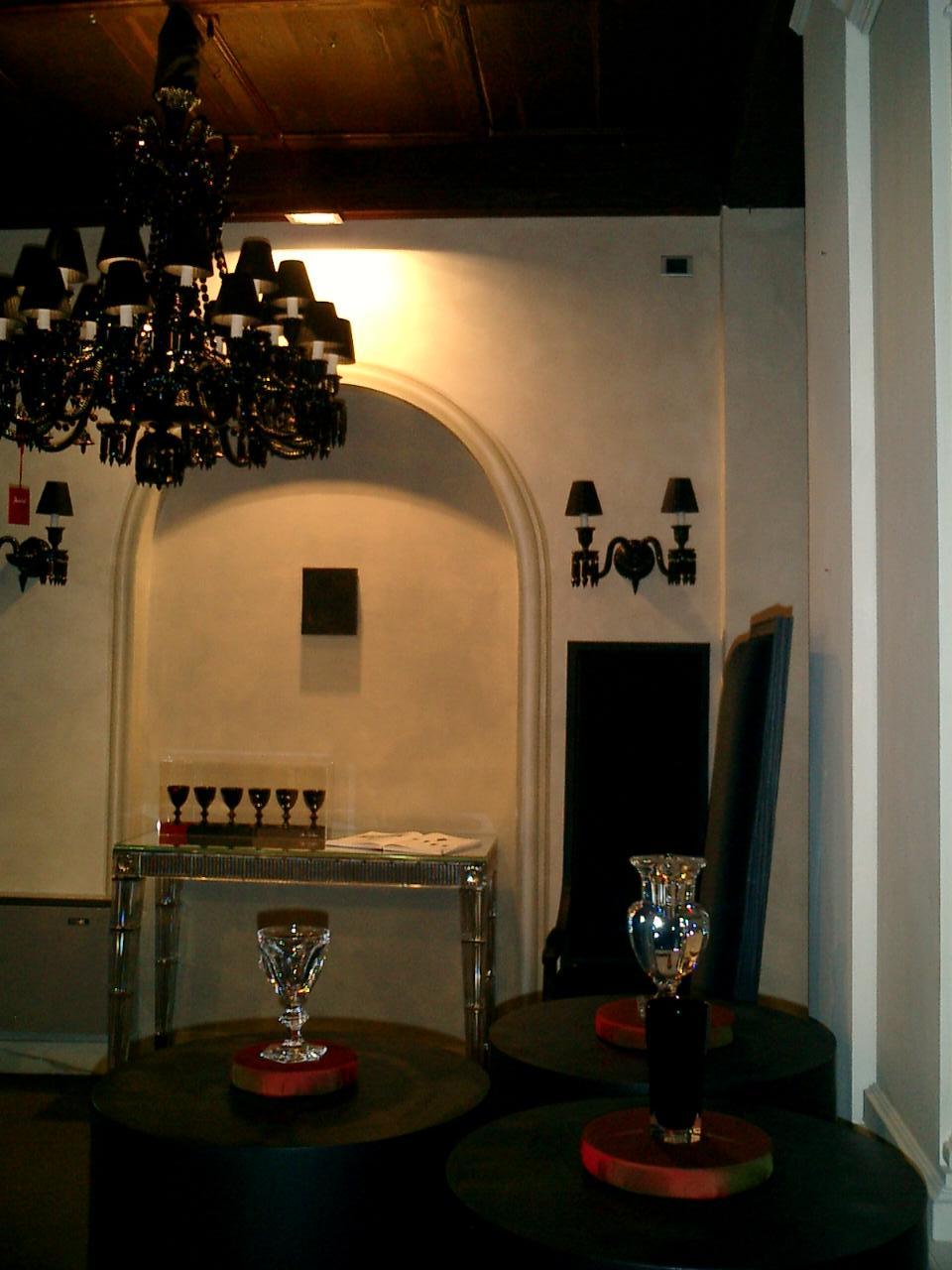 Pair Baccarat Black Crystal Wall Lights Designed by Philippe Starck 2