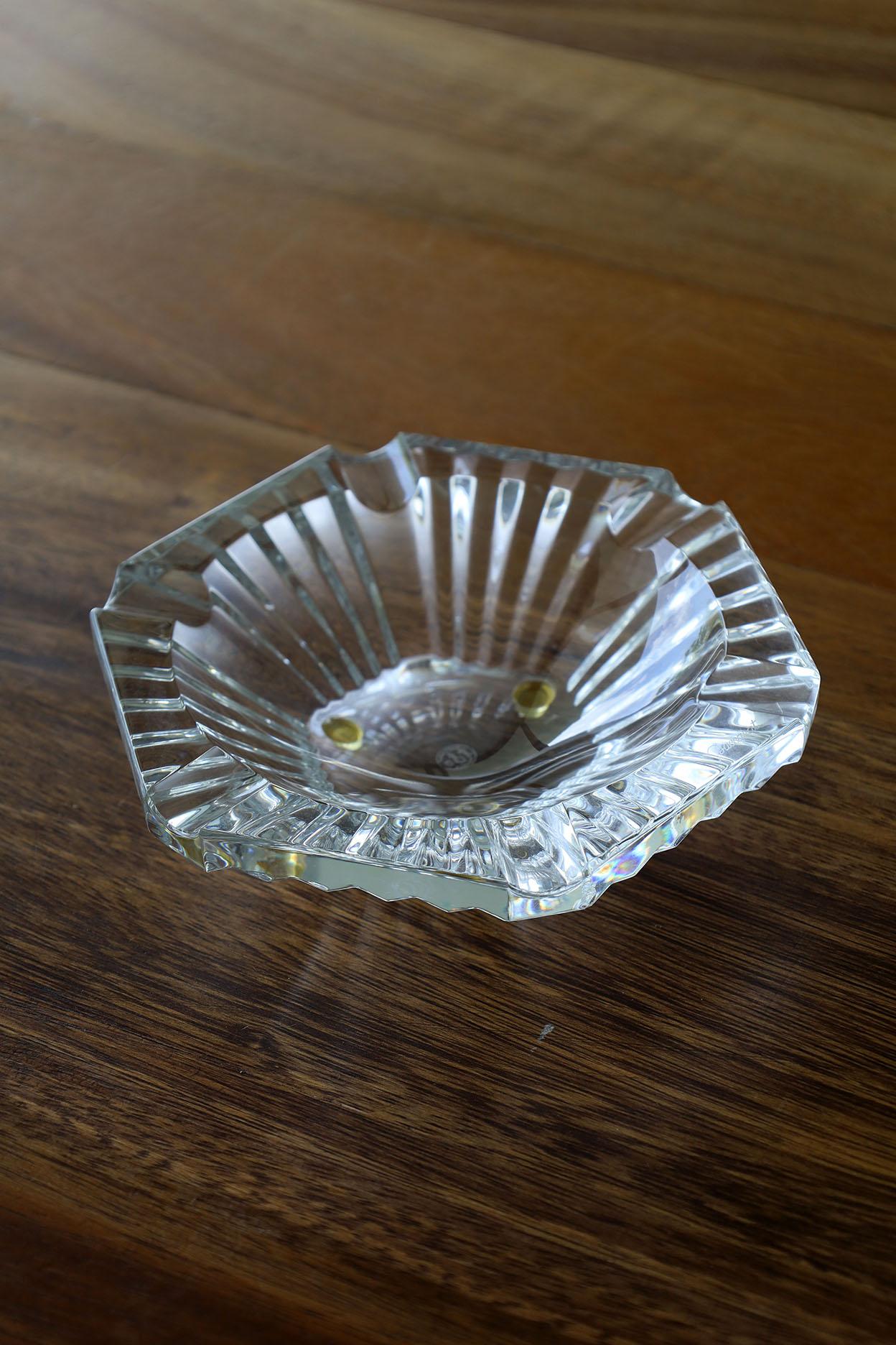 Pareja de ceniceros de cristal de Baccarat en venta 2