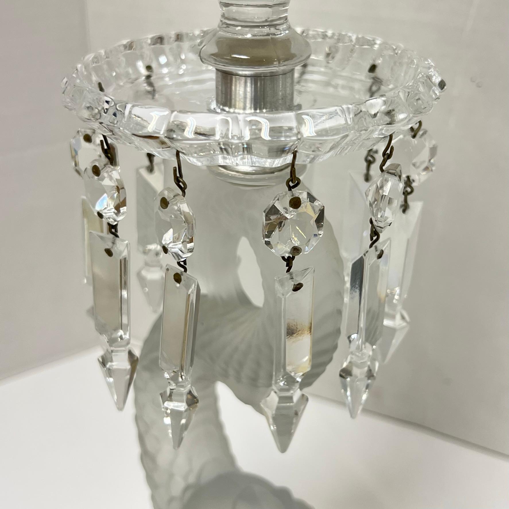 Paar Baccarat-Kerzenhalter in Delphin-Form aus Kristallglas im Angebot 4