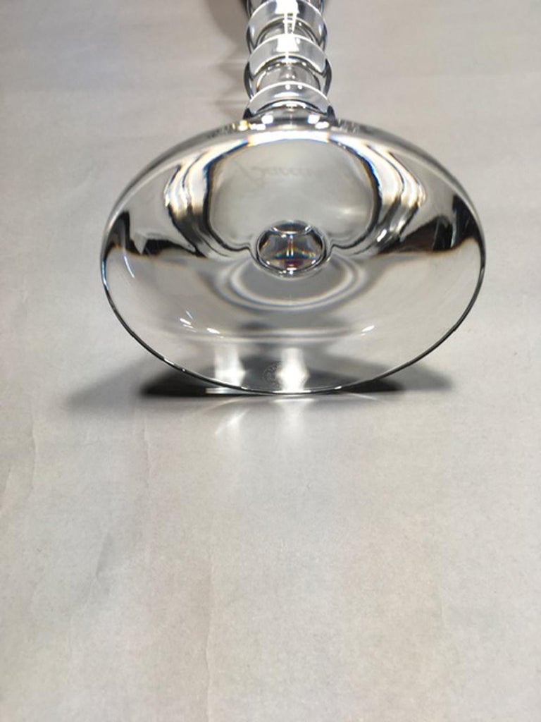 Pair Baccarat Red Crystal Goblet Flutes, France For Sale at 1stDibs