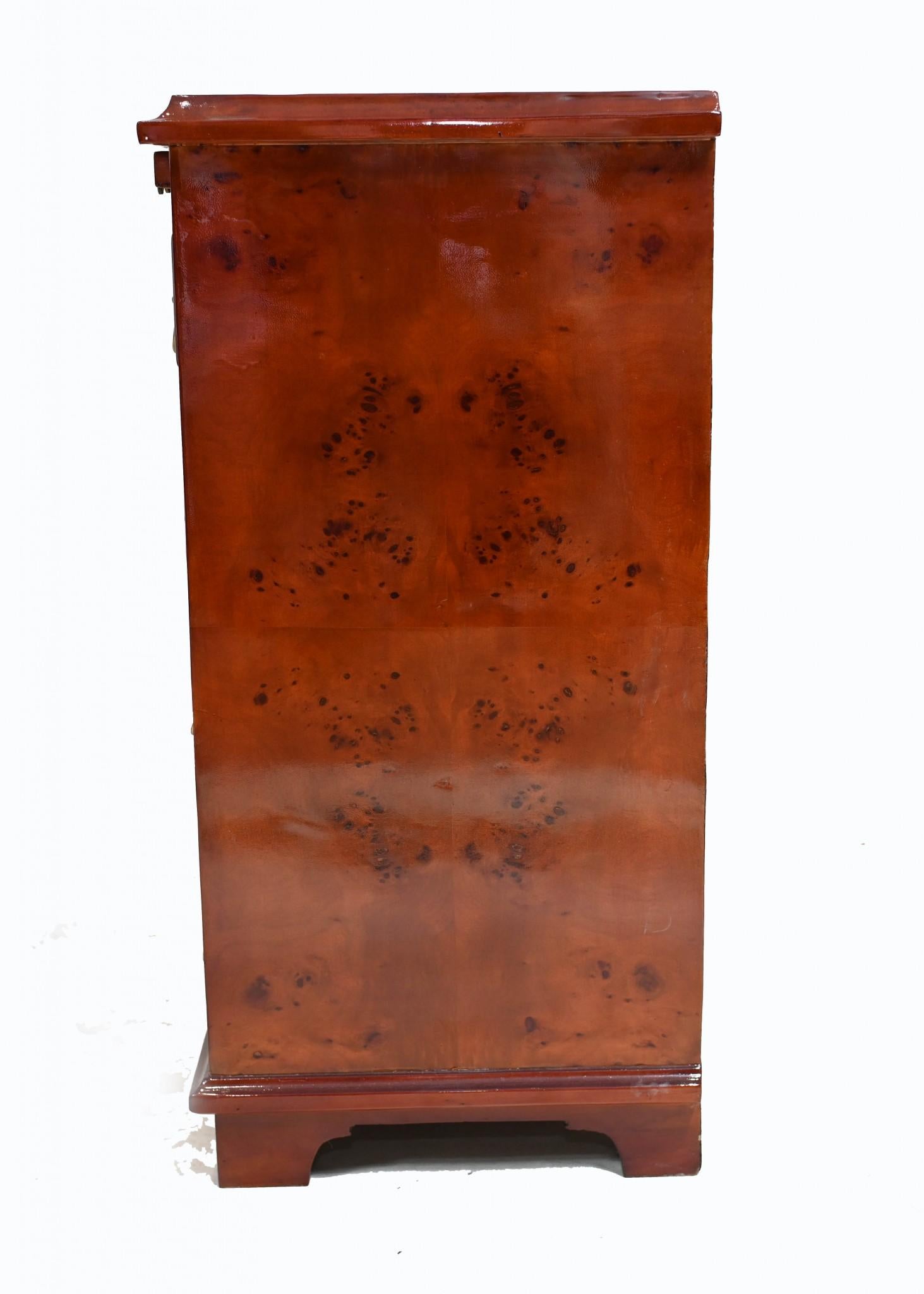 Pair Bachelor Chests Walnut Bedside Cabinets Drawers For Sale 3