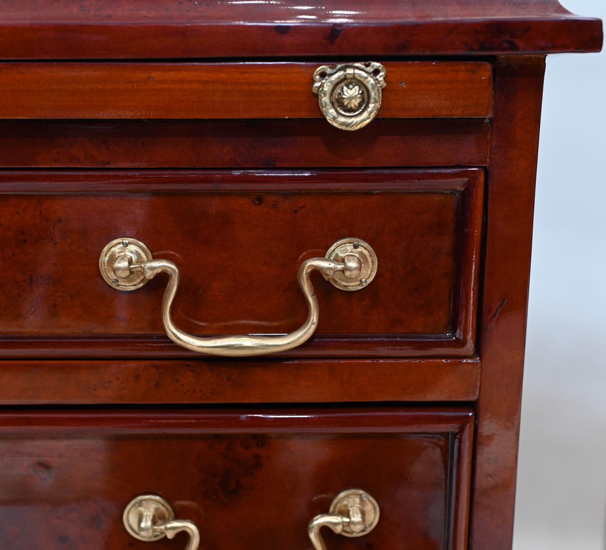 Pair Bachelor Chests Walnut Bedside Cabinets Drawers For Sale 4
