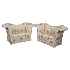 Pair Baker Classic Bedroom Window Benches in Floral