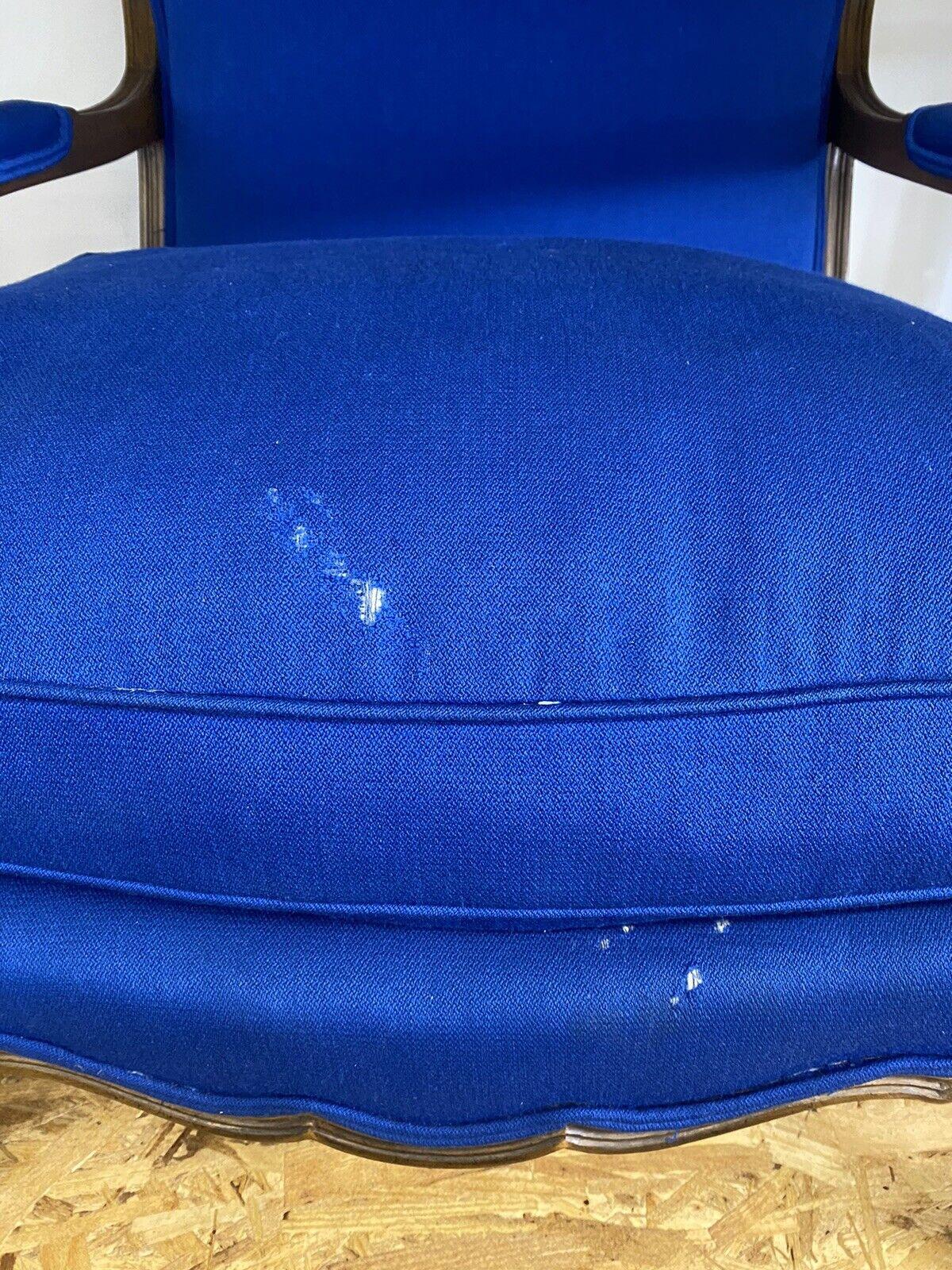 blue bergere chair
