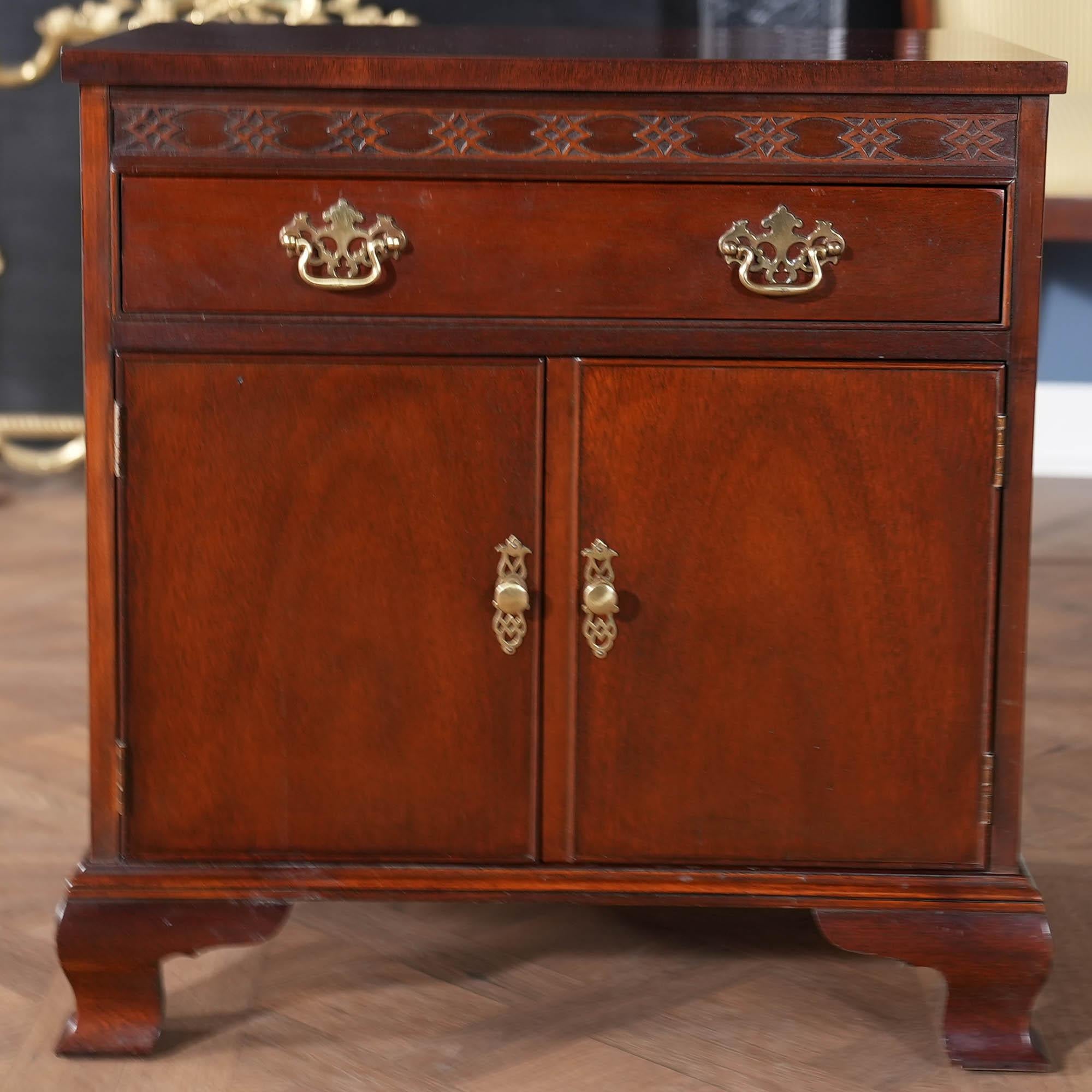 PAIR Baker Mahogany Night Stands For Sale 1