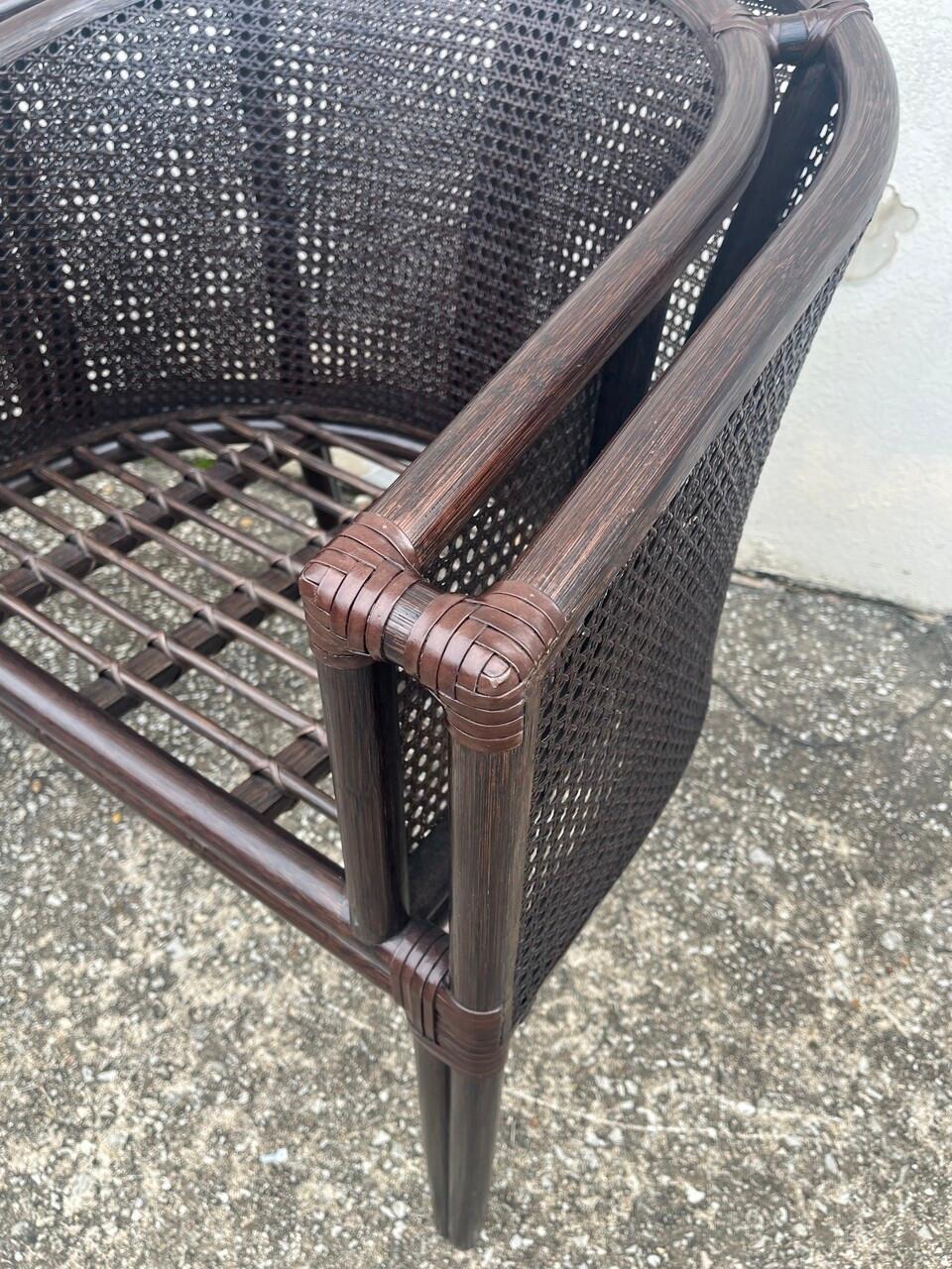 20th Century Pair Baker-McGuire Barrel Chairs For Sale