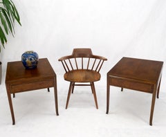 Coppia Baker Mid-Century Modern Rectangle One Drawer End Side Tables Tavolini da notte