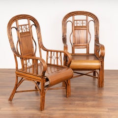 Pair, Bamboo Arm Chairs, China circa 1880