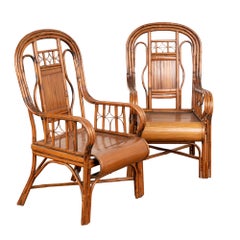 Paar, Bambus-Sessel, China um 1880
