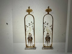 Paar Banci-Tischlampen mit Blumenmuster, Italien, 1960er Jahre