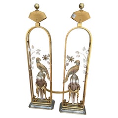 Paar Banci-Tischlampen mit Blumenmuster, Italien, 1960er Jahre