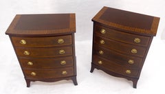 Pair Banded Top 4 Drawers 31" High Small Chests End Tables Night Stands MINT