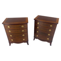 Coppia di cassetti a fascia con 4 cassetti alti 31" Piccole cassettiere Tavolini da notte Comodini MINT