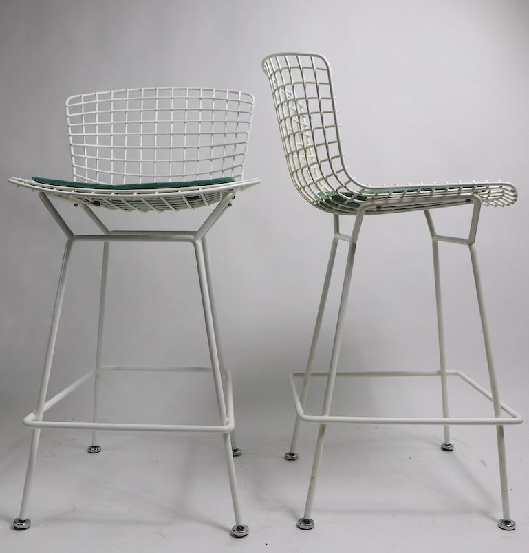 American Pair of Bar Counter Stools by Bertoia for Knoll