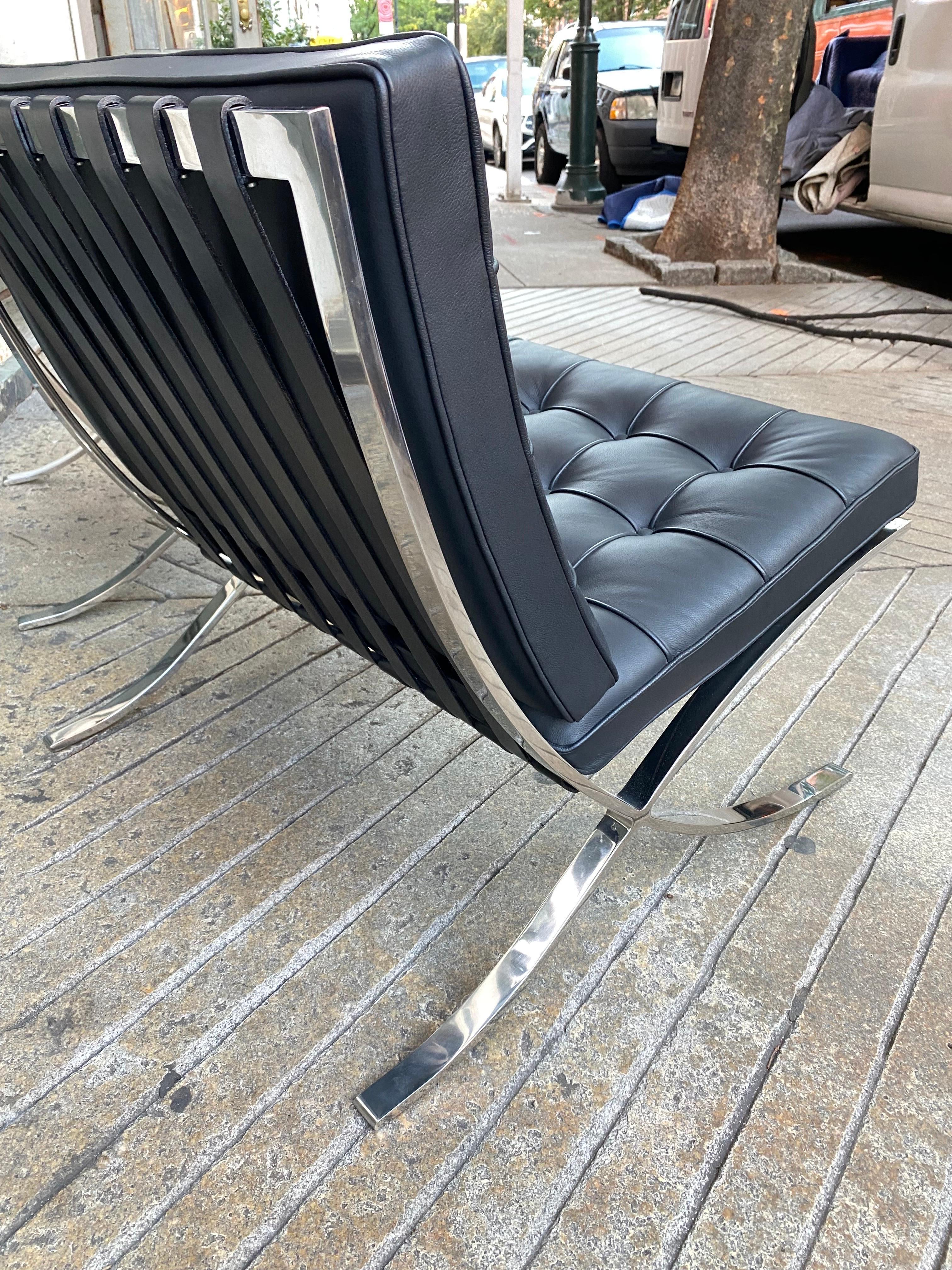American Pair Barcelona Chairs by Mies Van der Rohr for Knoll