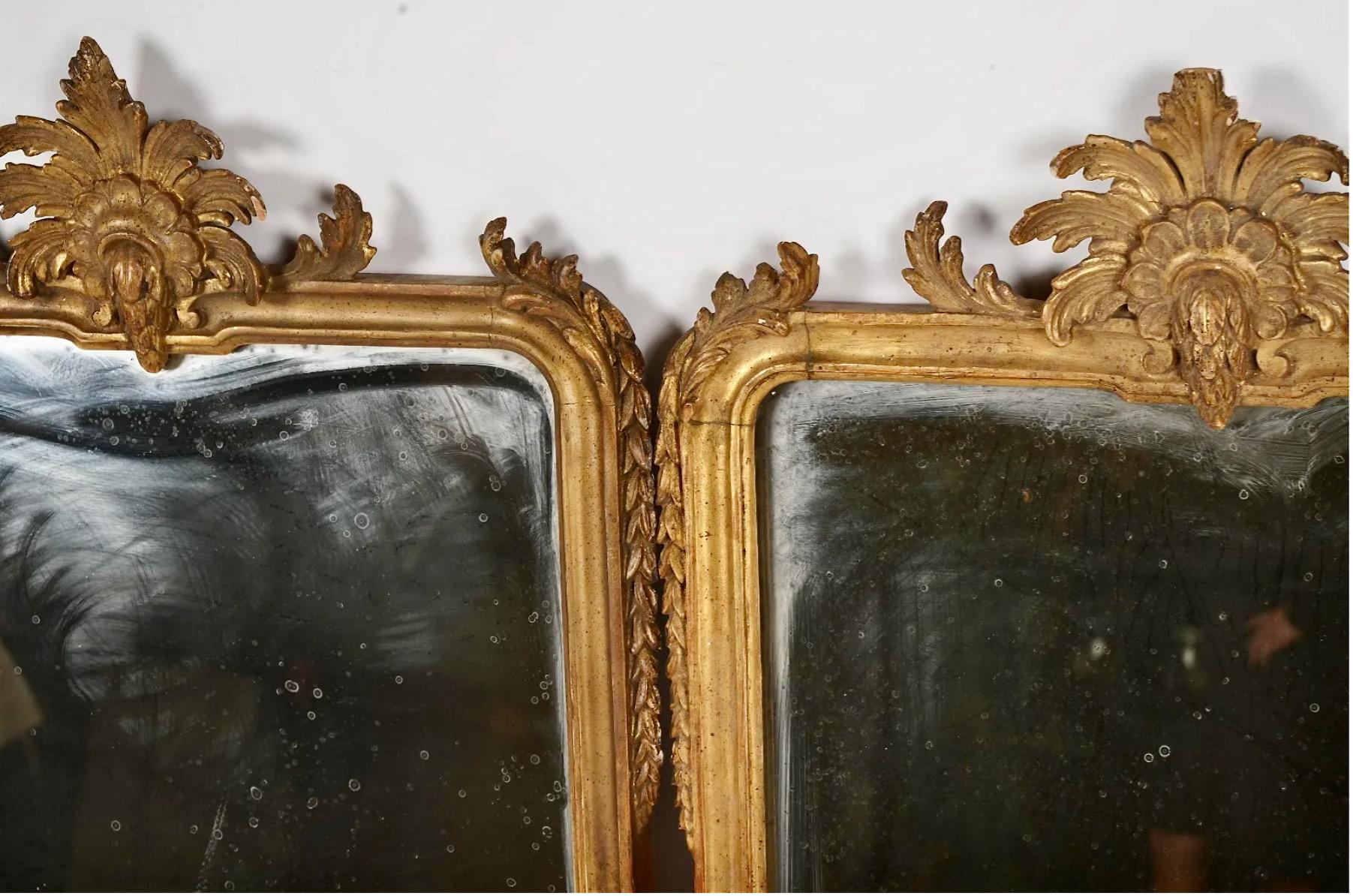 Hand-Carved Pair Baroque Girandoles For Sale