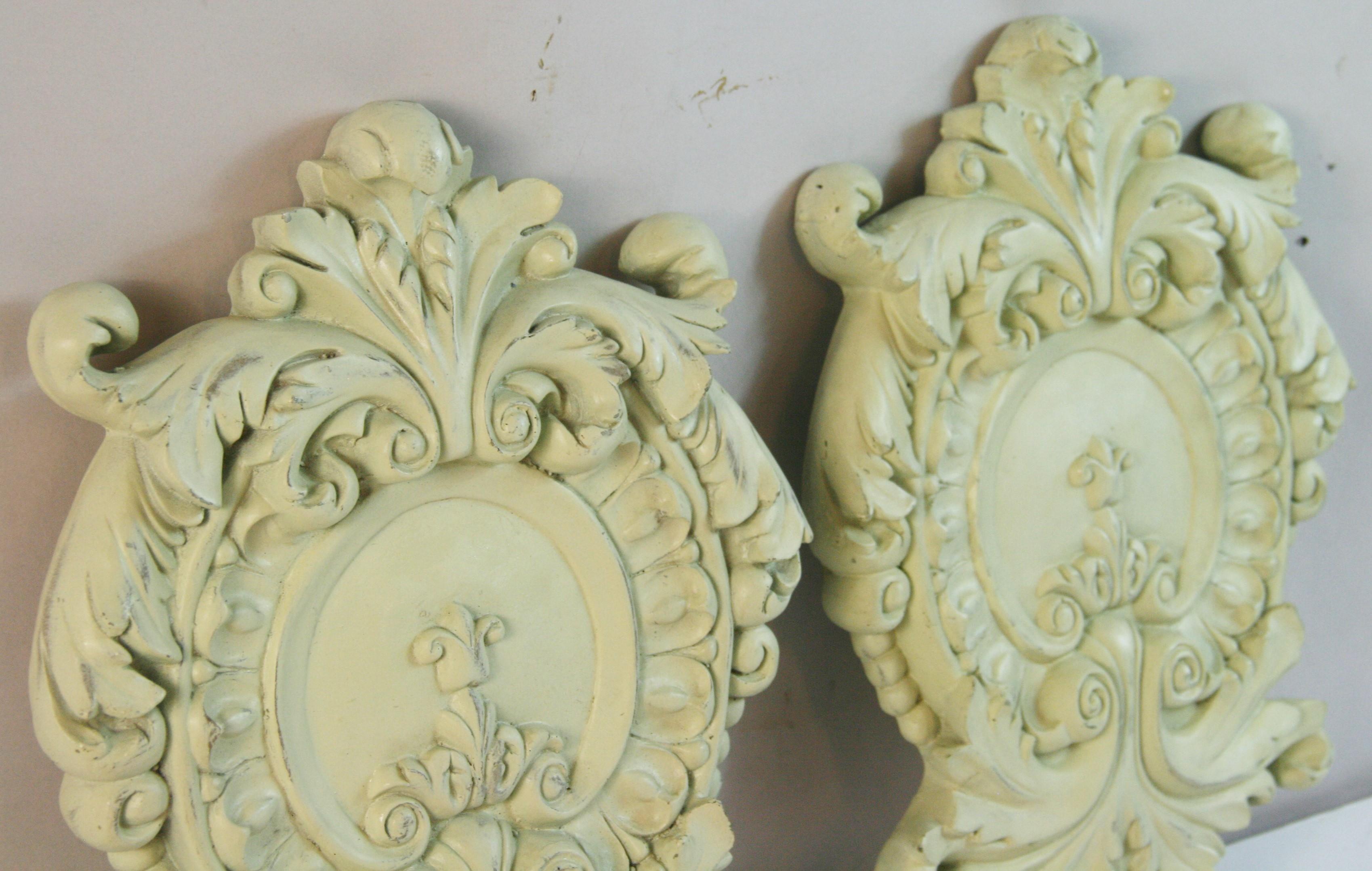 Pair Baroque Wall Plaques For Sale 3