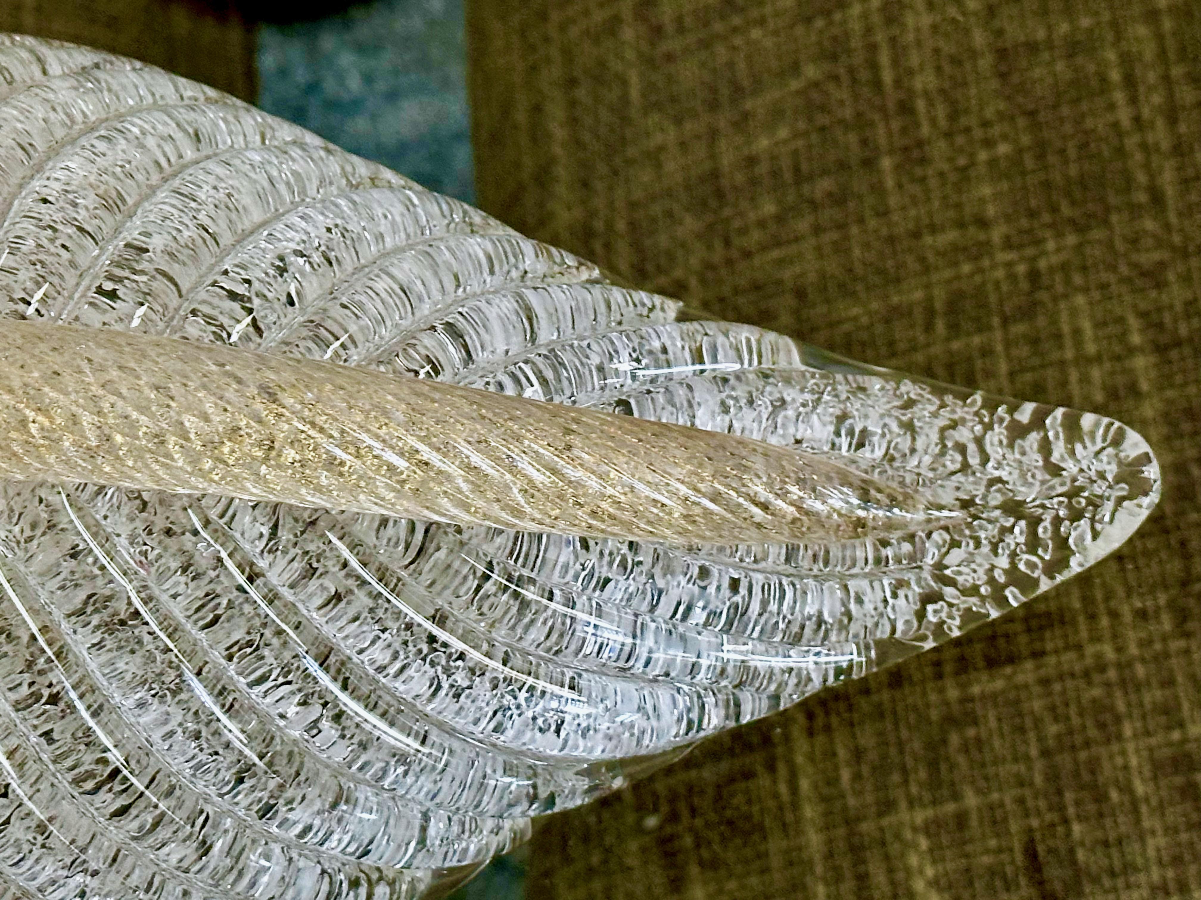 Coppia di lampade da parete Barovier Murano Rugiadoso Leaf in vendita 7