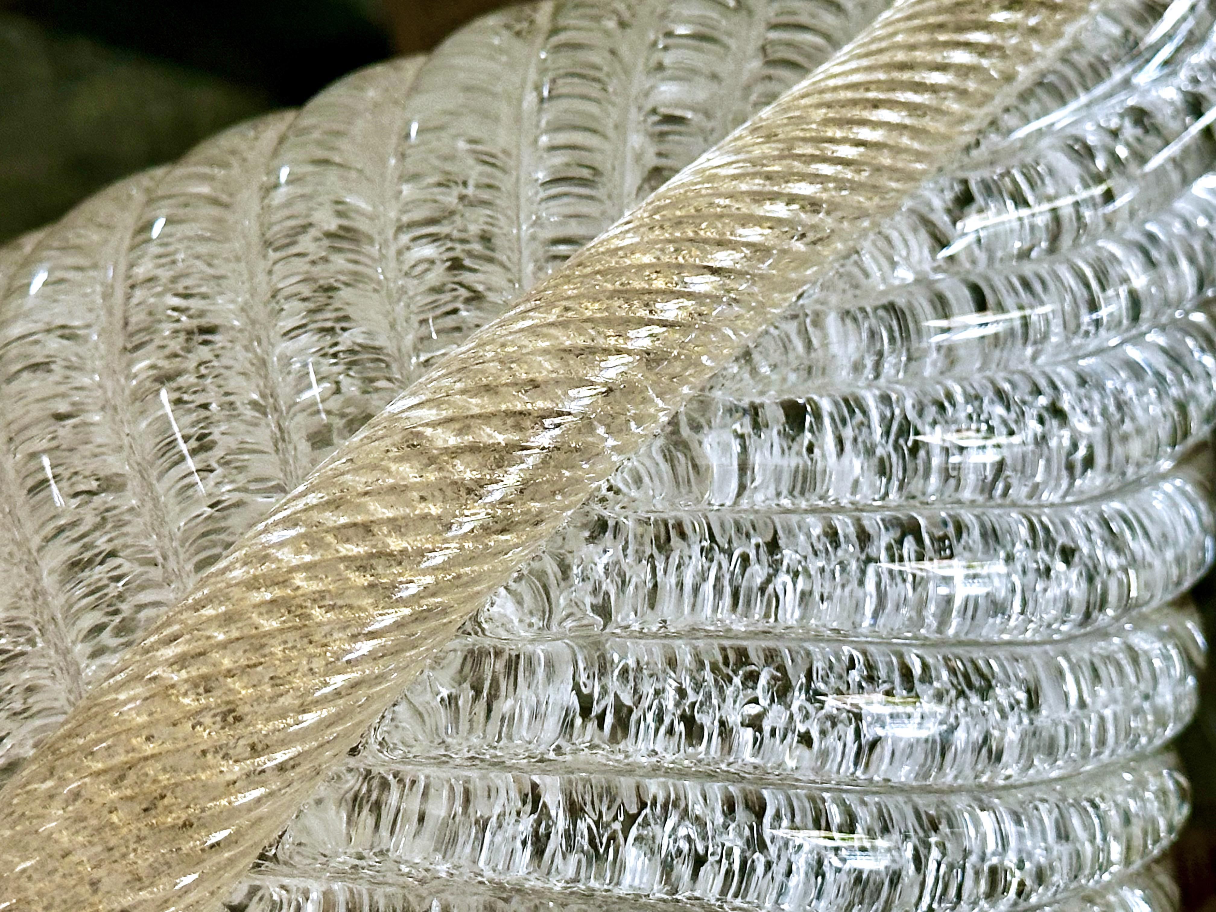Coppia di lampade da parete Barovier Murano Rugiadoso Leaf in vendita 8