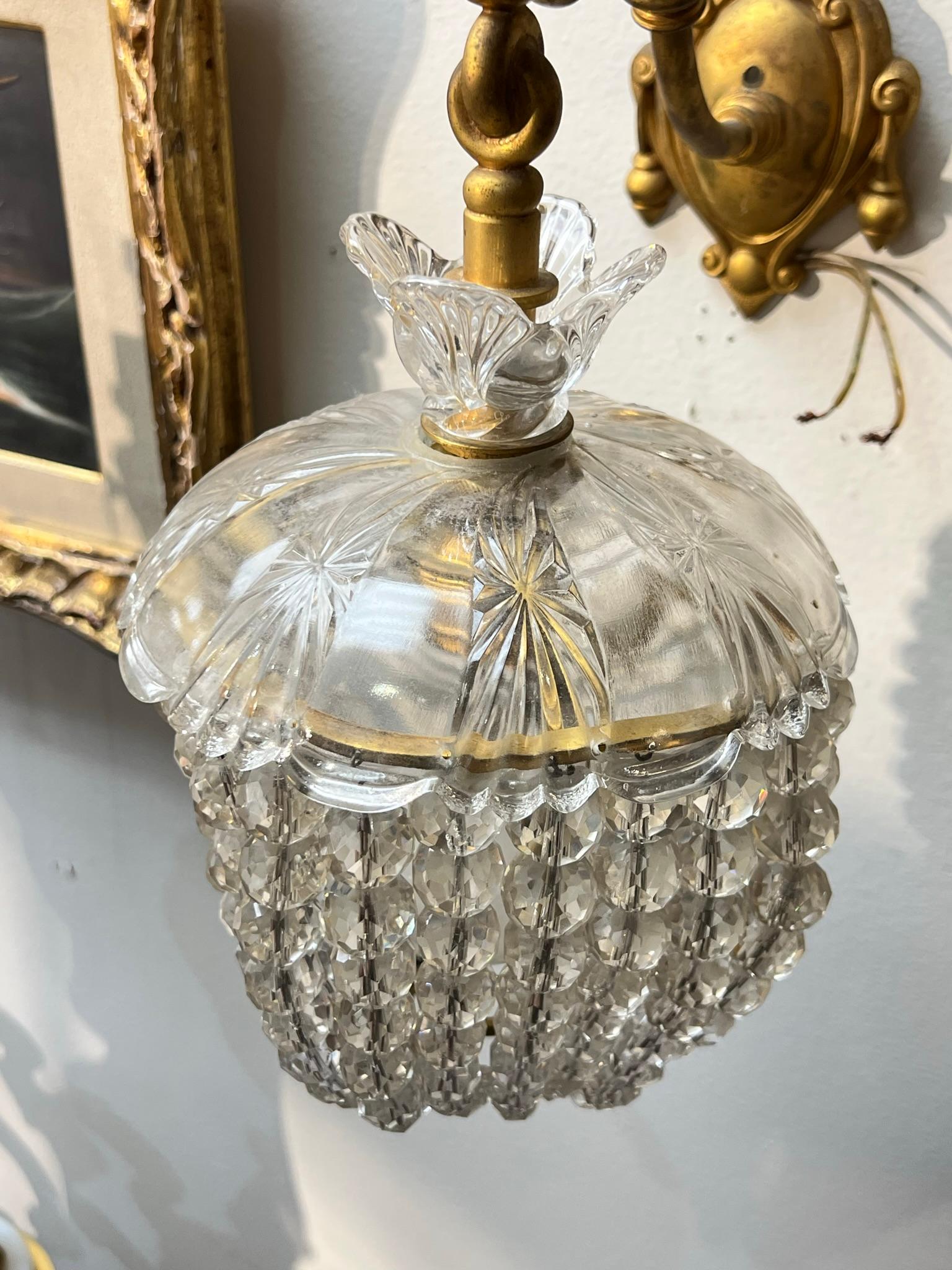 Pair Beaded Glass and Gilt Bronze Sconces For Sale 10
