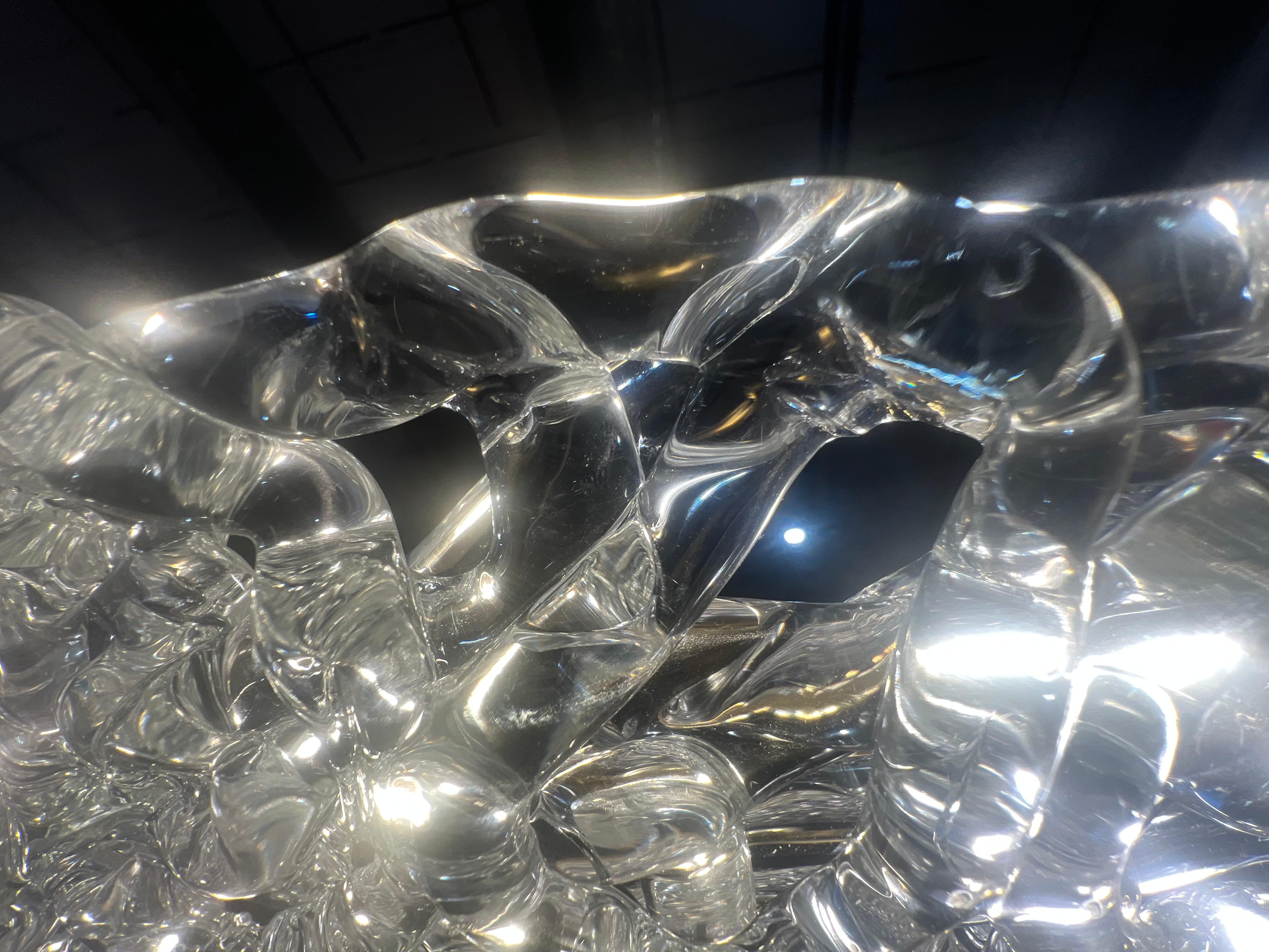 Pair Beautiful 1980’s Vintage Italian Murano chandeliers For Sale 6