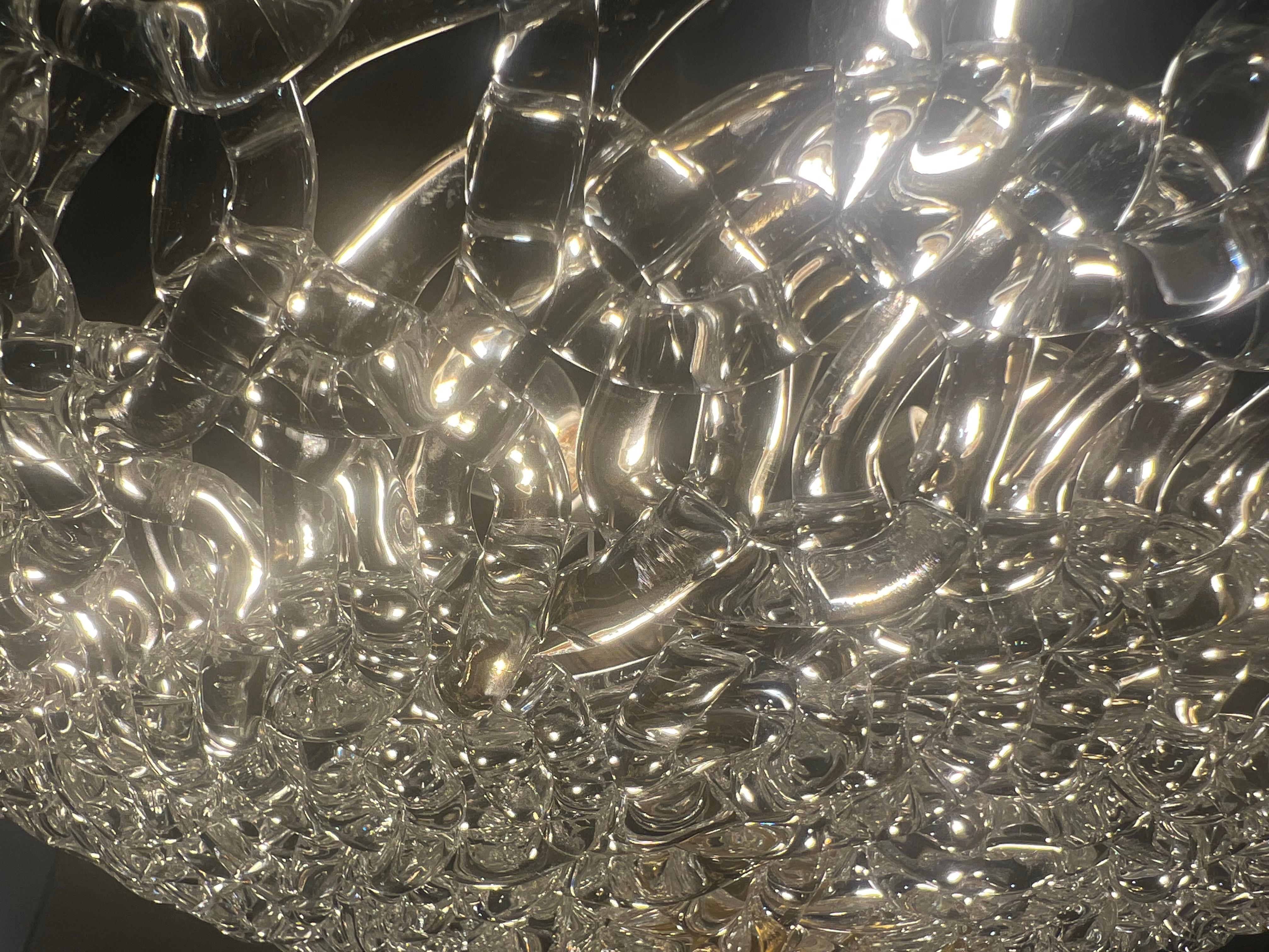Pair Beautiful 1980’s Vintage Italian Murano chandeliers For Sale 7