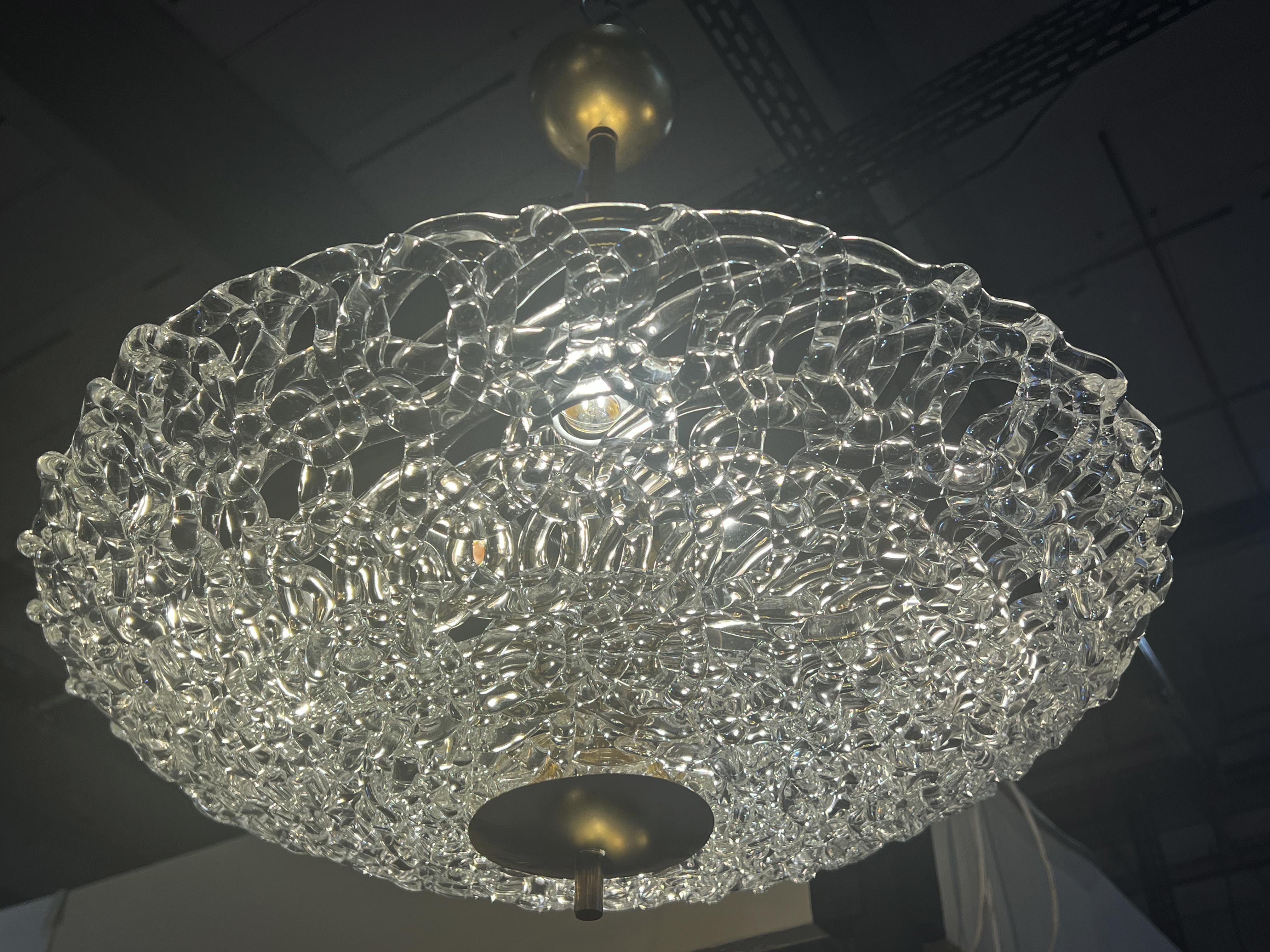 Mid-Century Modern Pair Beautiful 1980’s Vintage Italian Murano chandeliers For Sale