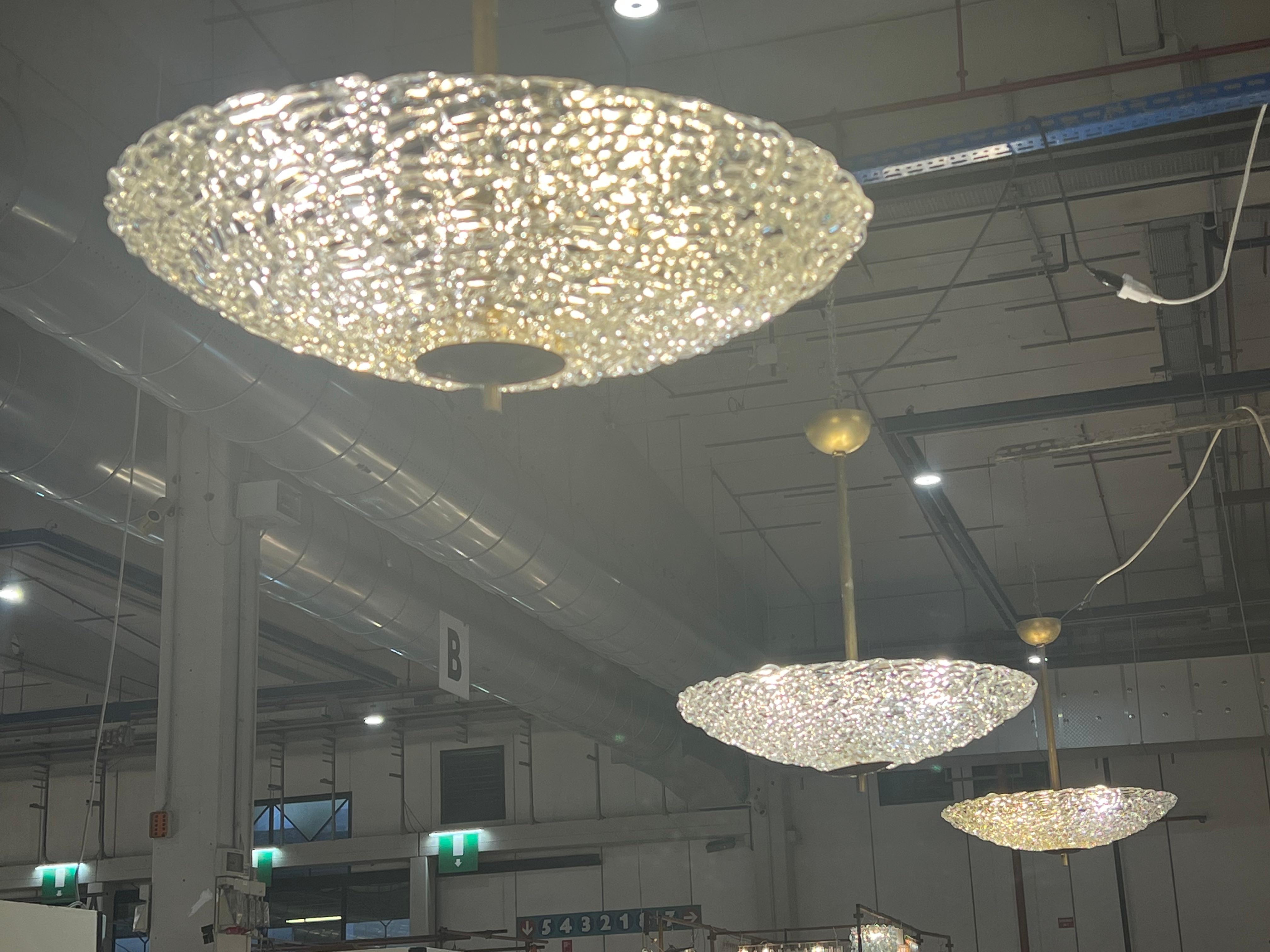 Art Glass Pair Beautiful 1980’s Vintage Italian Murano chandeliers For Sale