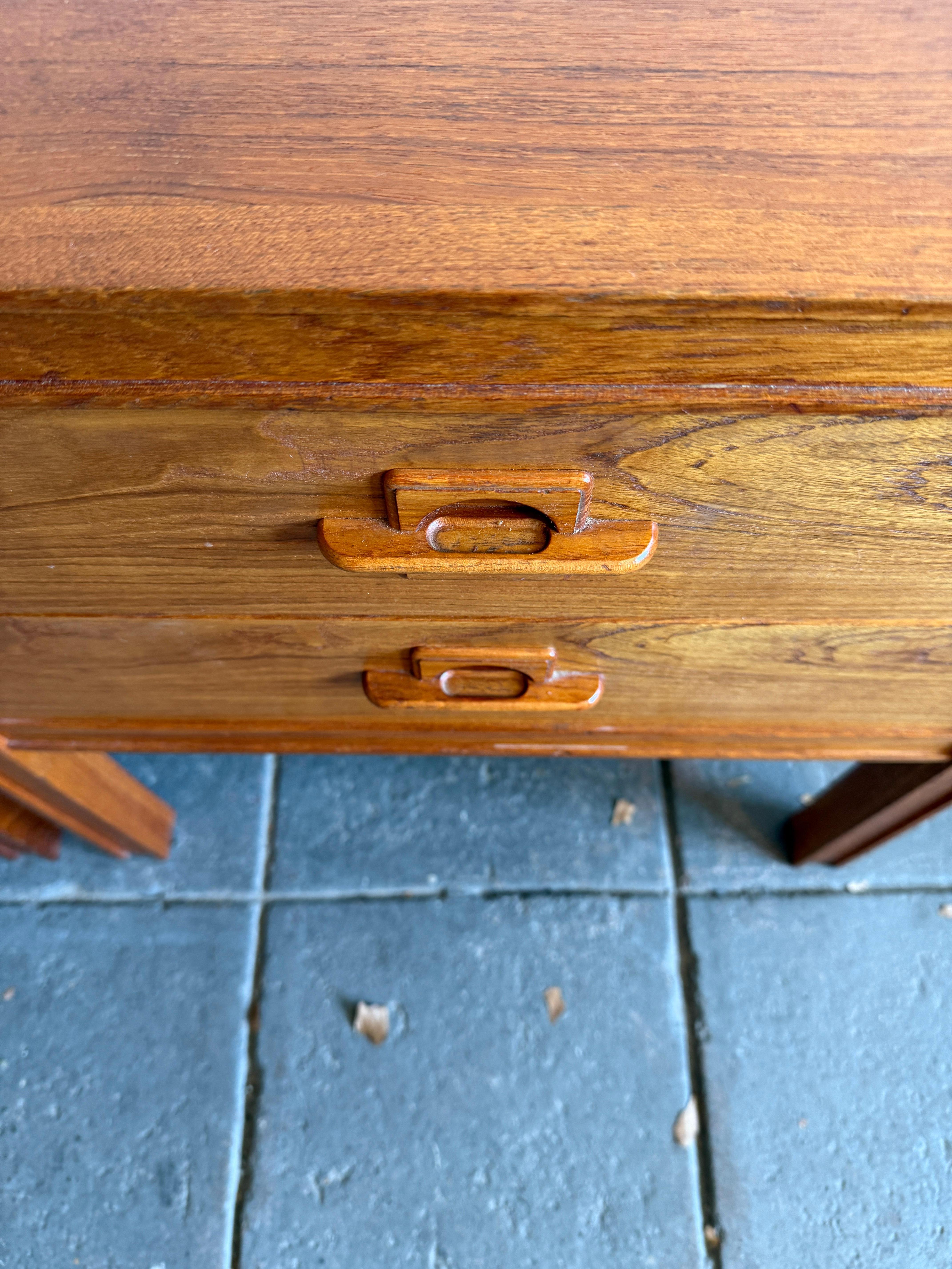 Woodwork Pair Beautiful teak danish modern 2 drawer nightstands Brande Møbelfabrik