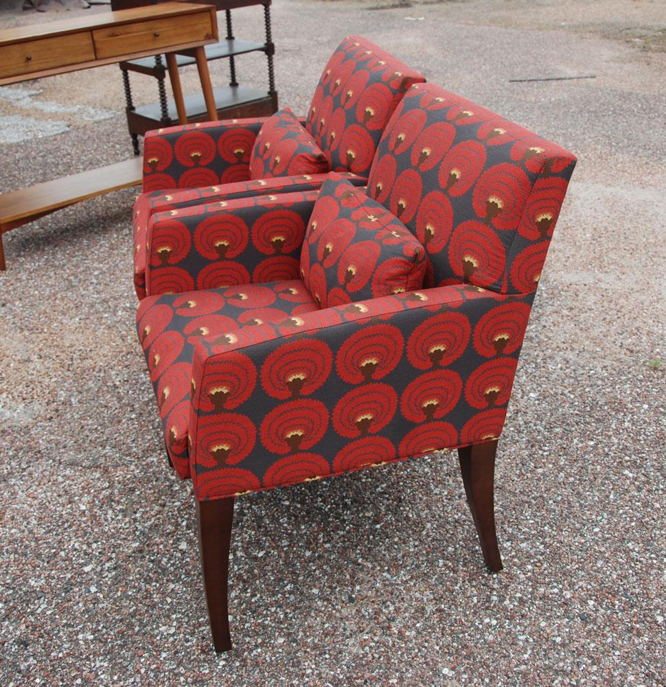 American Pair of Bernhardt Lounge Guest Chairs