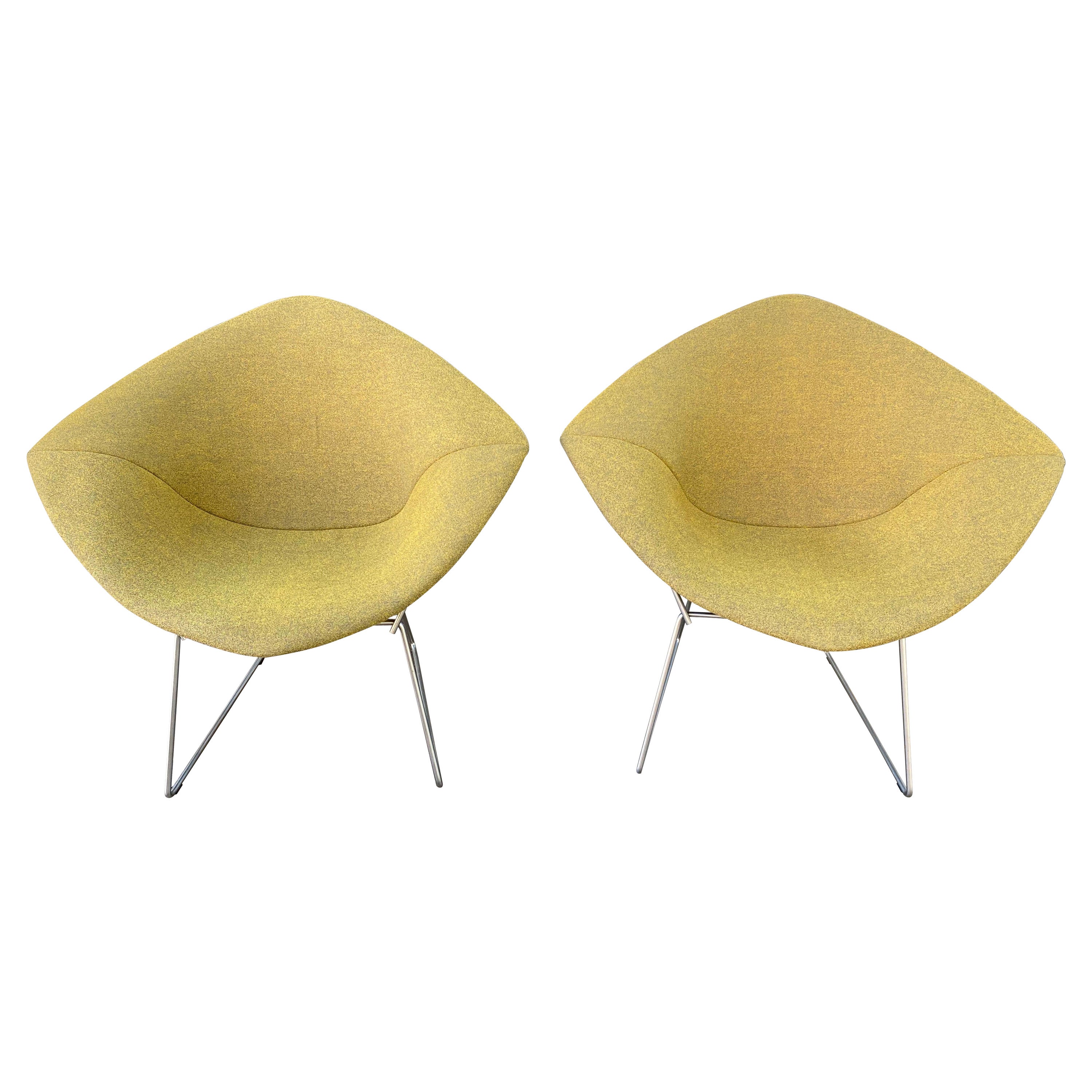 Pair Bertoia for Knoll Small Diamond Chairs