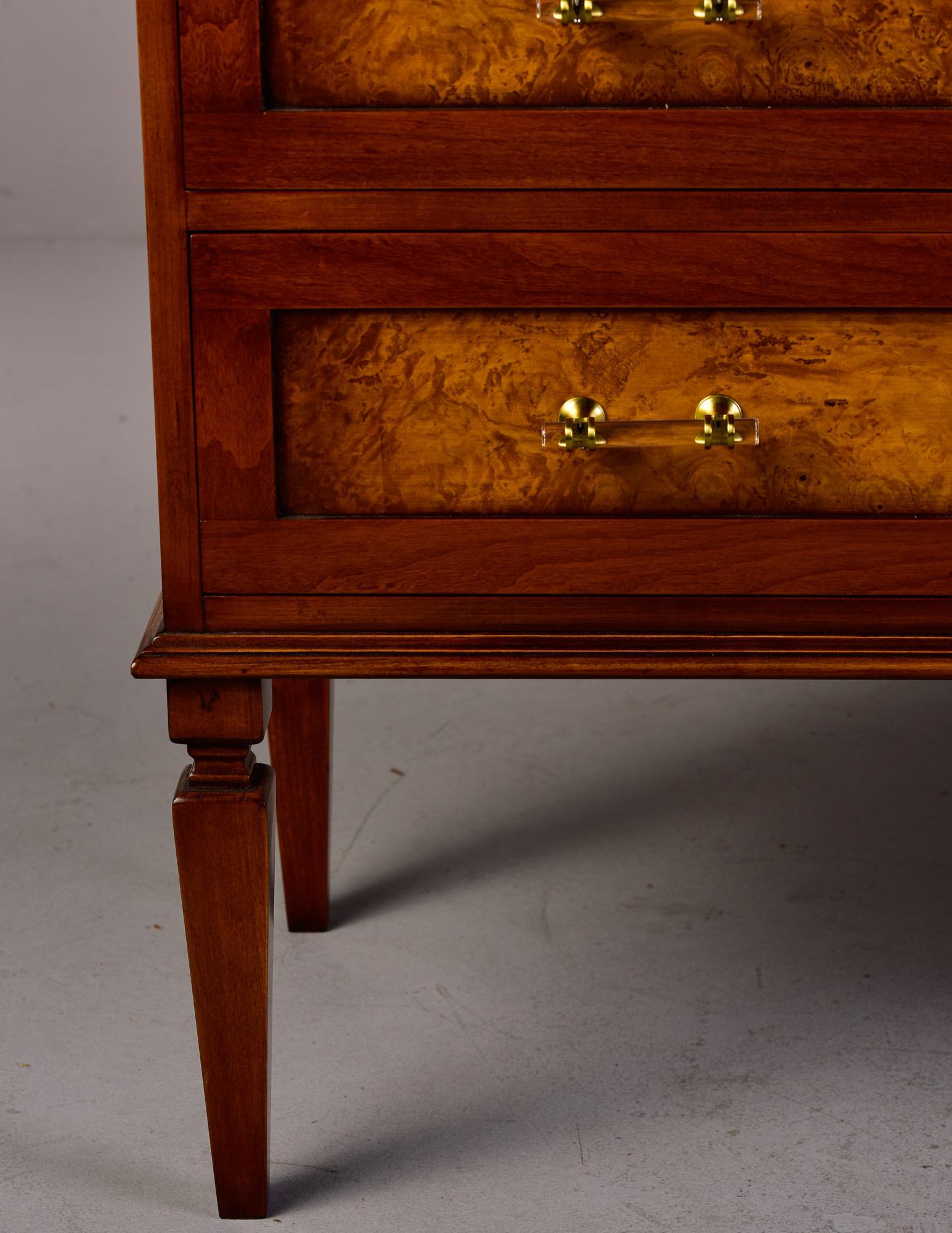 Pair Bespoke Walnut Chest of Drawers In New Condition In Troy, MI