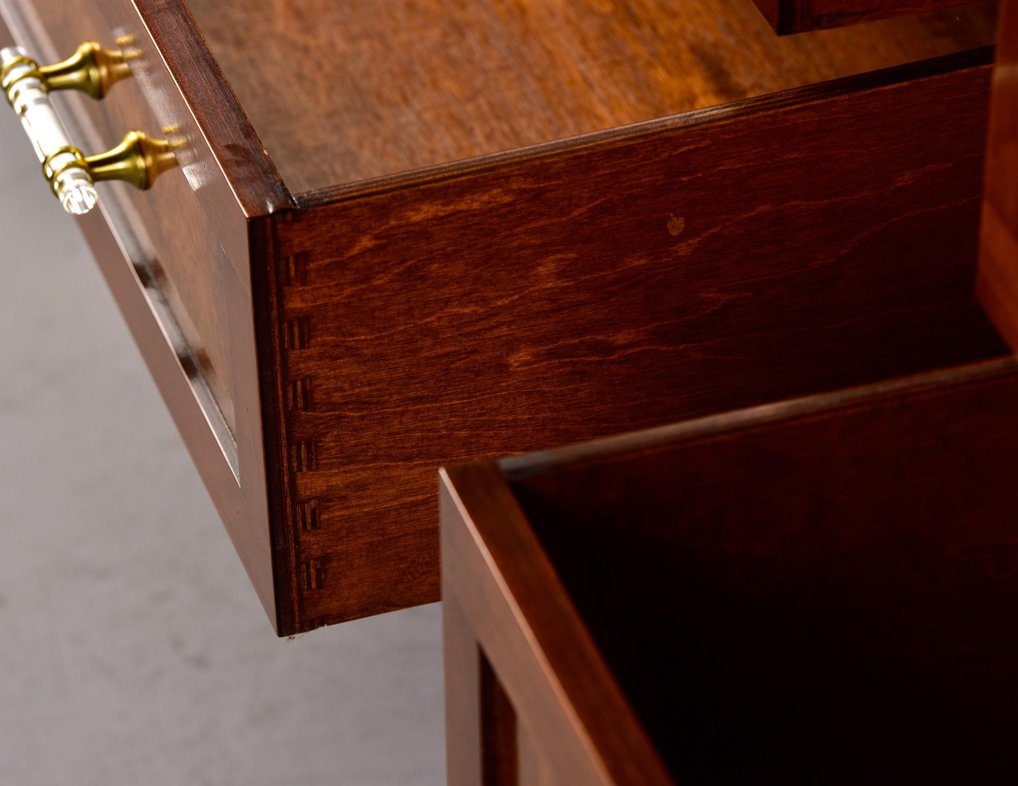 Pair Bespoke Walnut Chest of Drawers 1